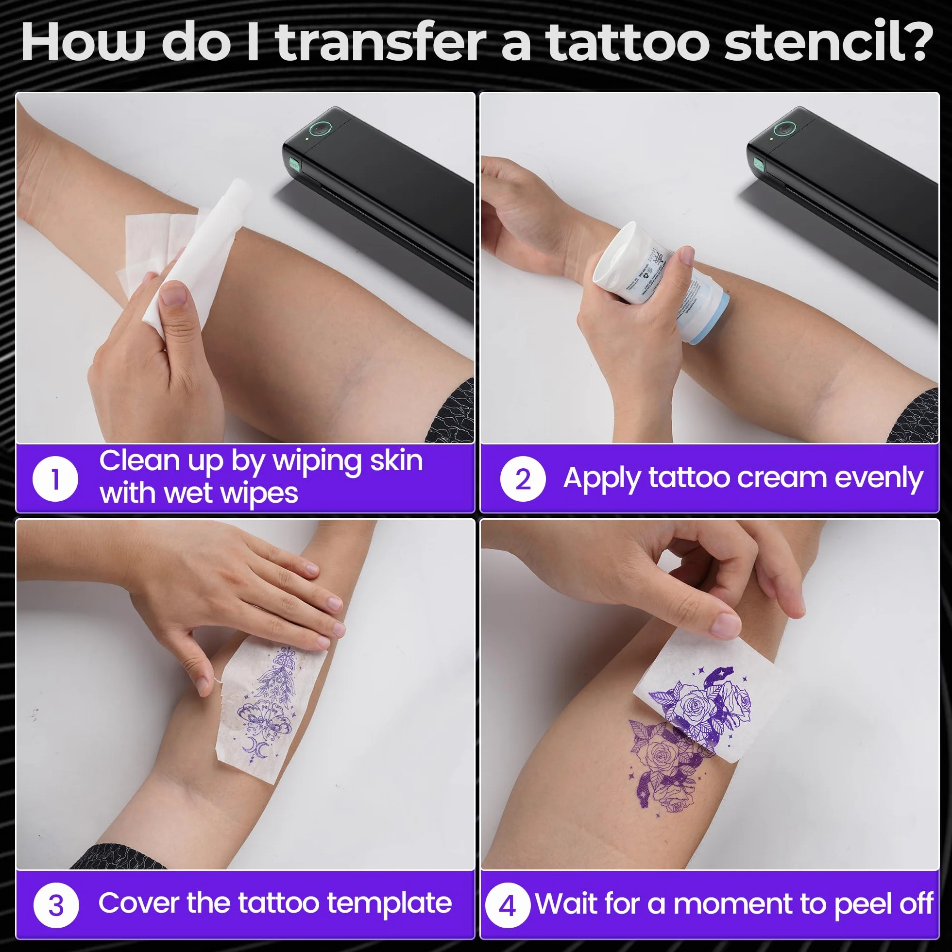 Imprimante sans fil pour pochoirs de tatouage M08F