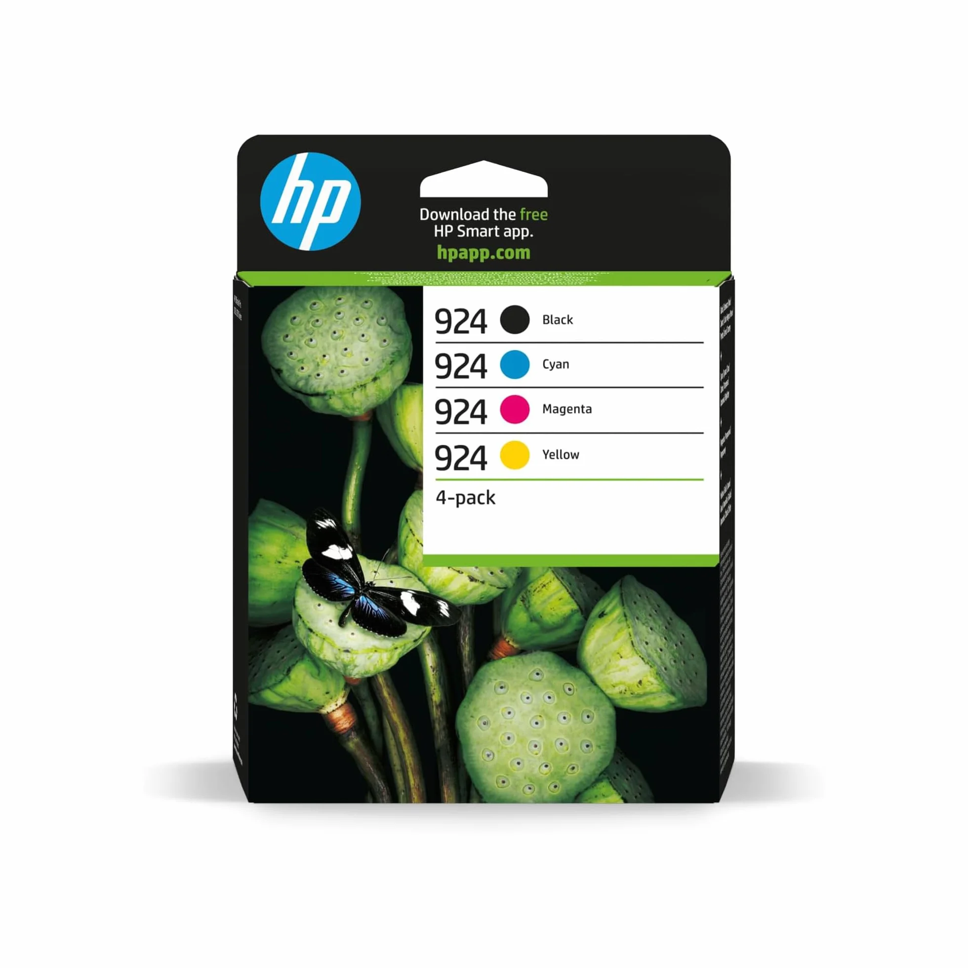 HP 924 Cartouches d’Encre Authentiques CMJN Pack de 4