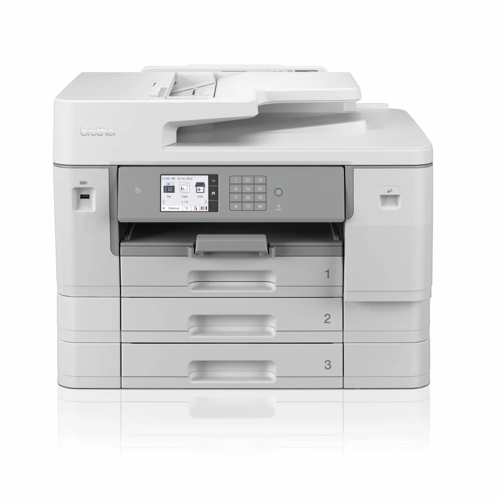 Brother MFC-J6957DW Imprimante Multifonction 4 en 1 Jet d'encre Couleur 30 Pages/Minute USB LAN Wi-Fi Direct Recto-Verso Blanc/Gris