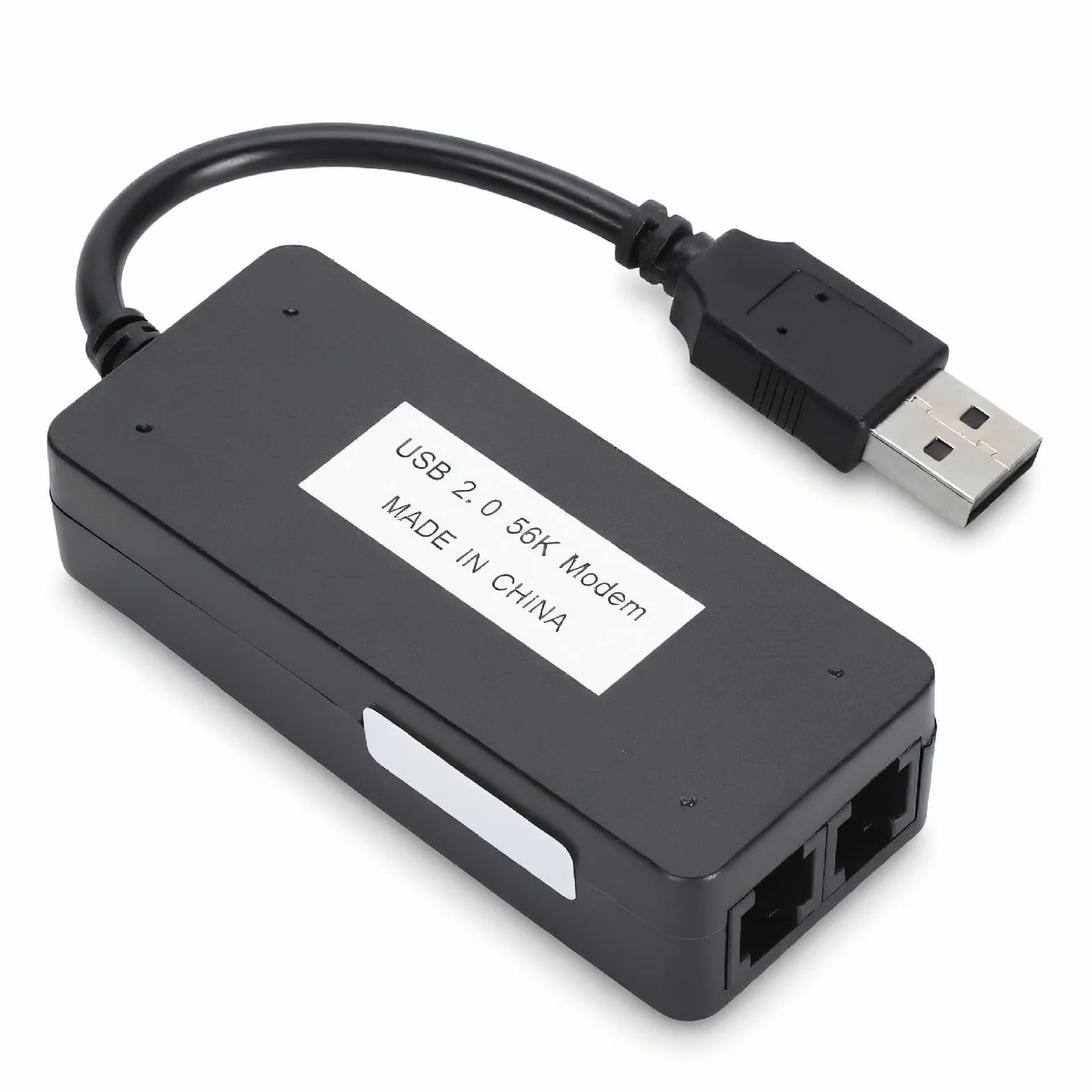 Modem USB 56K Externe avec Deux Ports RJ11 et Identification de L'appelant
