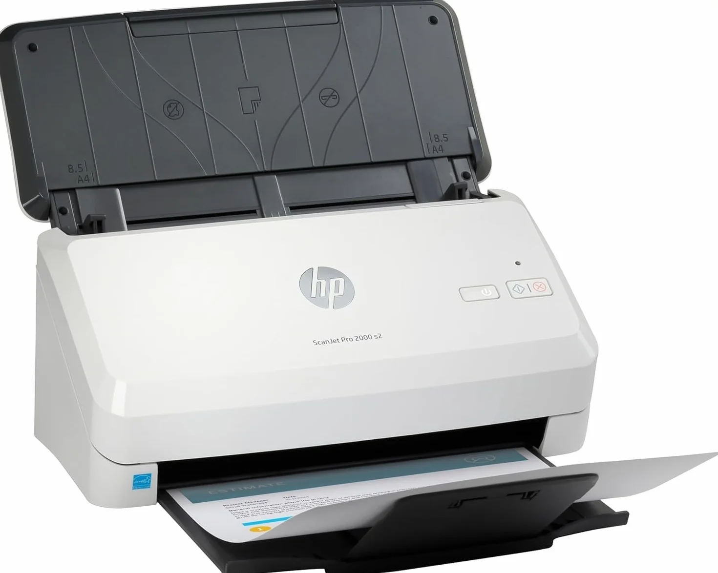 HP ScanJet Pro 2000 s2 Scanner Recto Verso Ultra-Plat 35ppm 70ipm ADF 50 Pages Gris