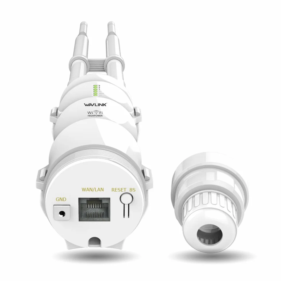 WAVLINK Point d'accès Wi-Fi AC600 Extérieur Double Bande 2.4+5G, Amplificateur WiFi avec 2 antennes, PoE Passif