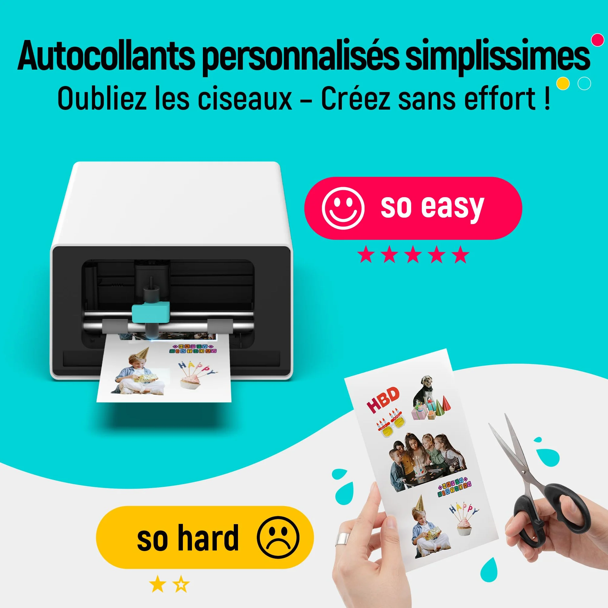Liene PixCut S1 Imprimante Photo Découpe Tout-en-Un 300 PPP Sublimation Thermique