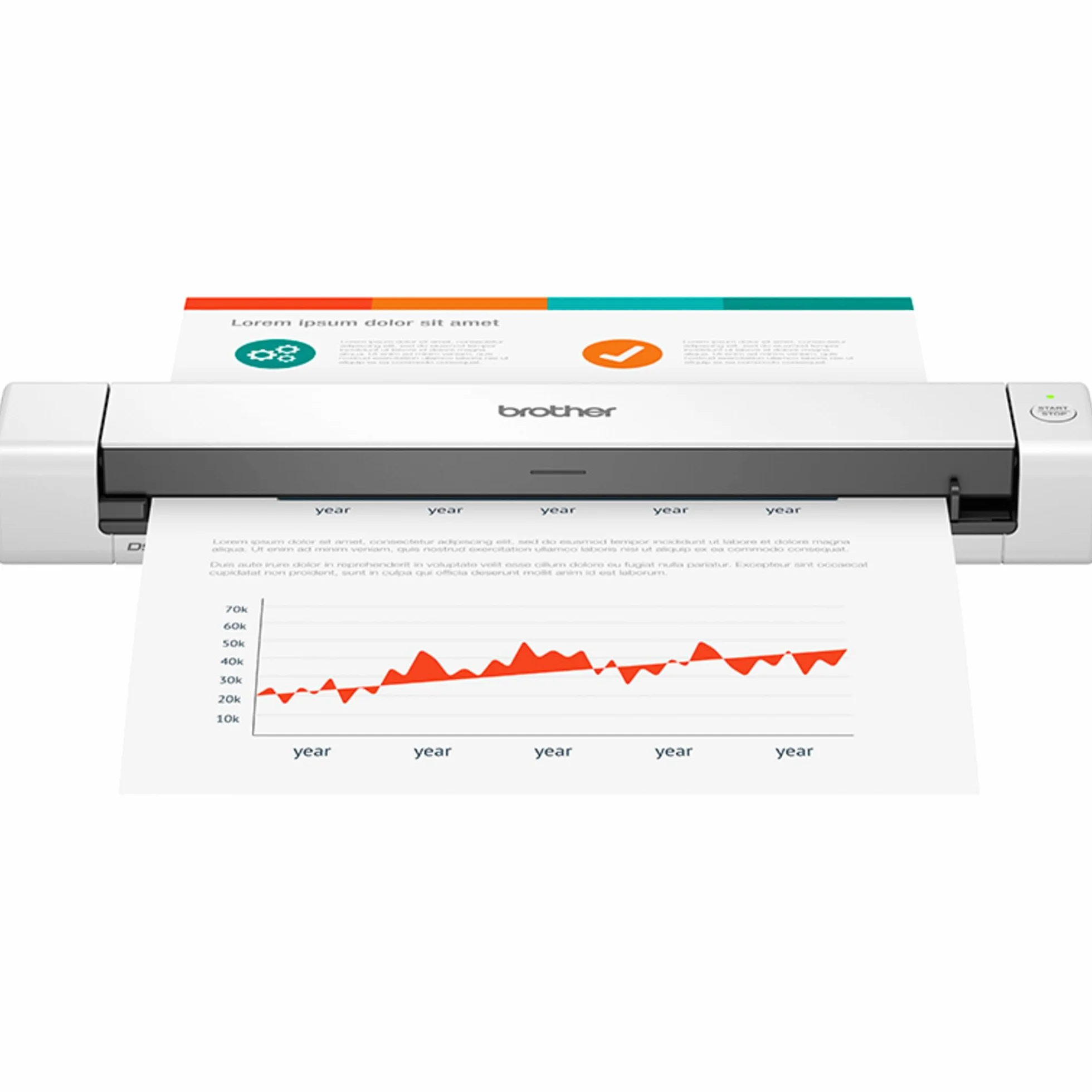 Brother DS-640 Scanner Portable A4 USB 15 ppm Couleur Noir/Blanc