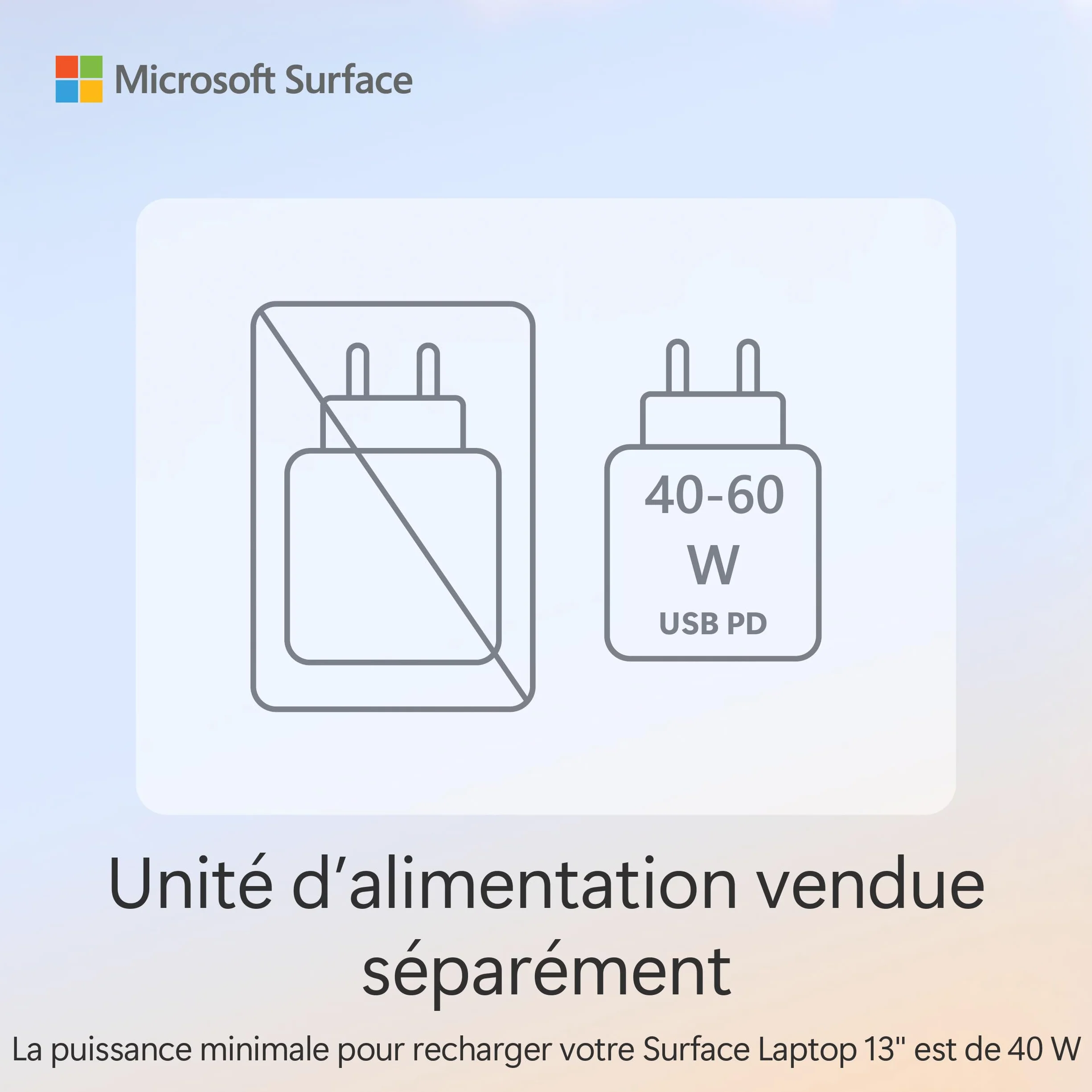 Microsoft Surface Laptop Copilot+ PC 13" Écran Tactile LCD Snapdragon X Plus 16Go RAM 512Go Stockage Océan