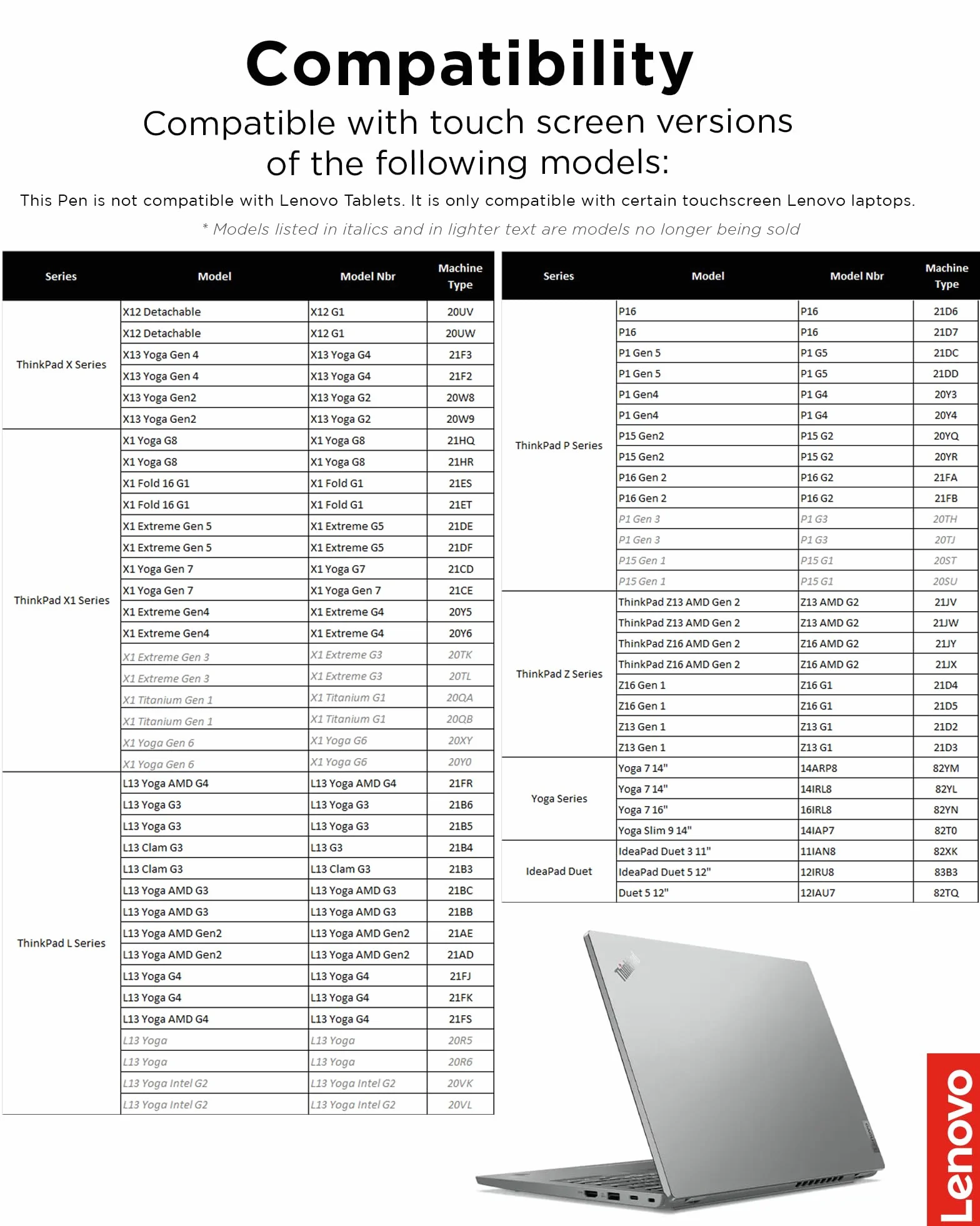 Lenovo Precision Pen 2 Ordinateur Portable Noir
