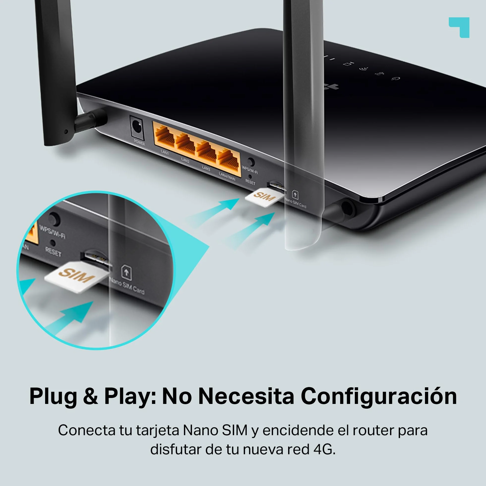 TP-Link Archer MR200 Routeur 4G LTE 150Mbps WiFi AC 750Mbps 2 SMA Externe 4 Ports Ethernet Antennes Amovibles Modem Carte SIM