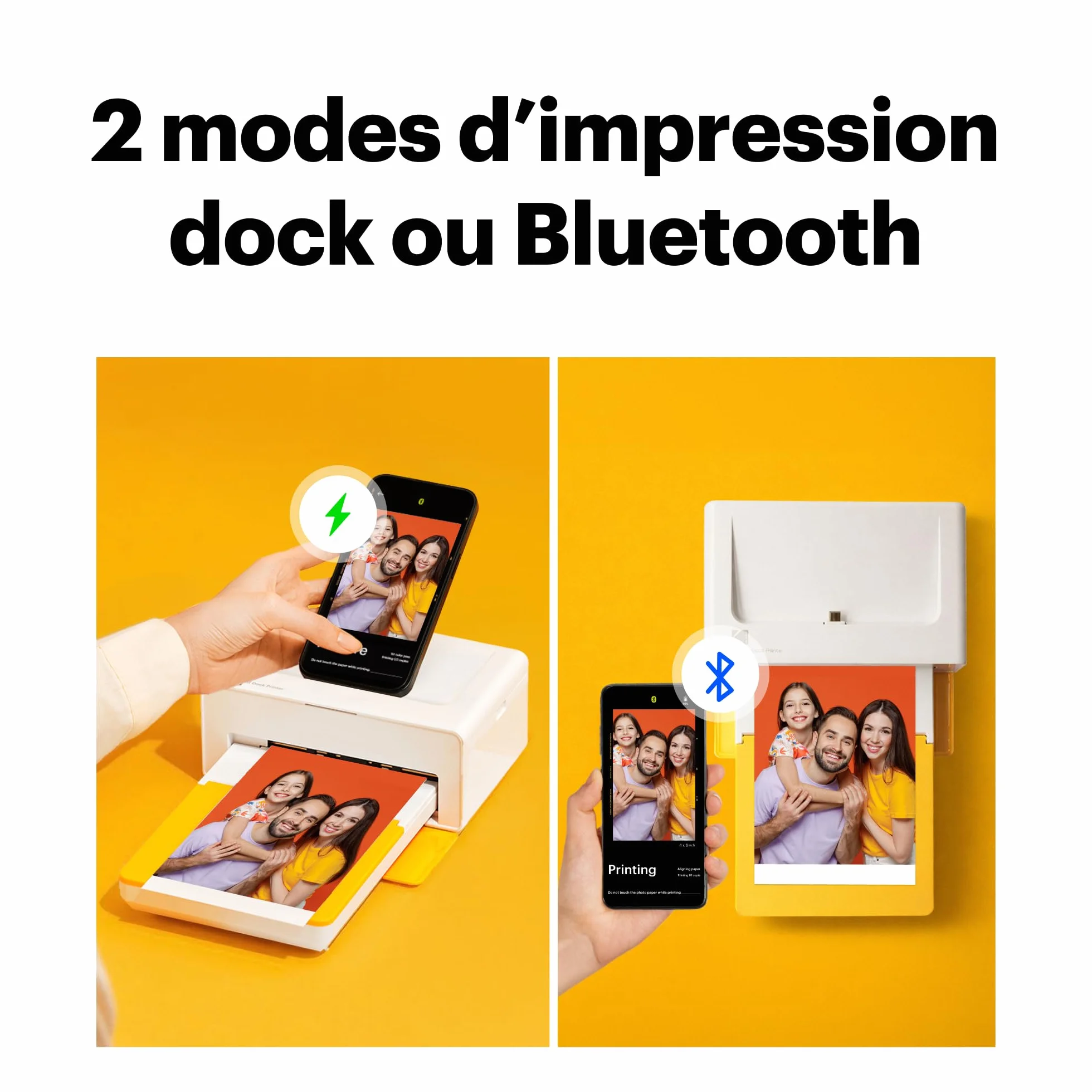 Kodak Dock Plus 4Pass Imprimante Photo 10x15cm + 50 Papier Photo