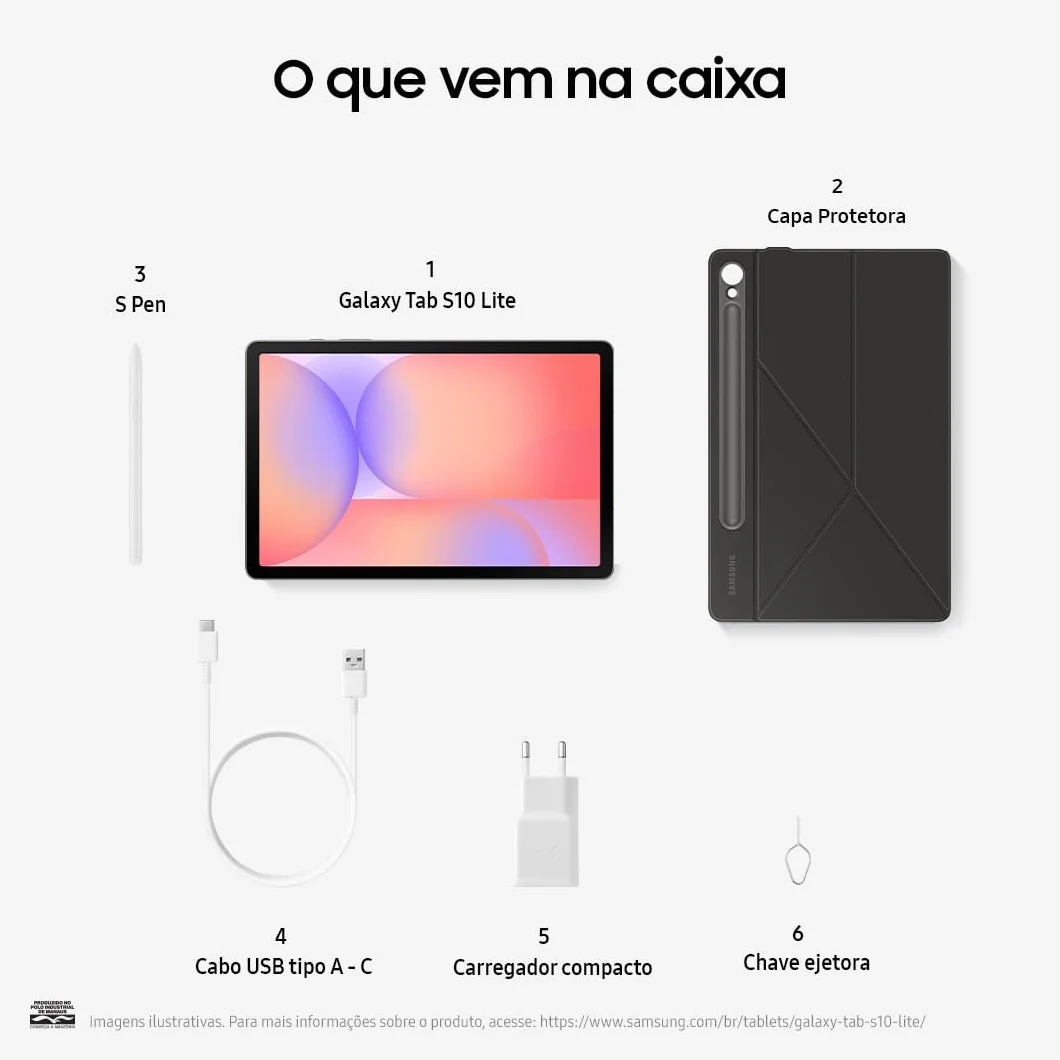 Samsung Galaxy Tab S10 Lite 128 Go 6 Go RAM Wi-Fi Écran LCD 10,9 po 90 Hz Tablette Android 15