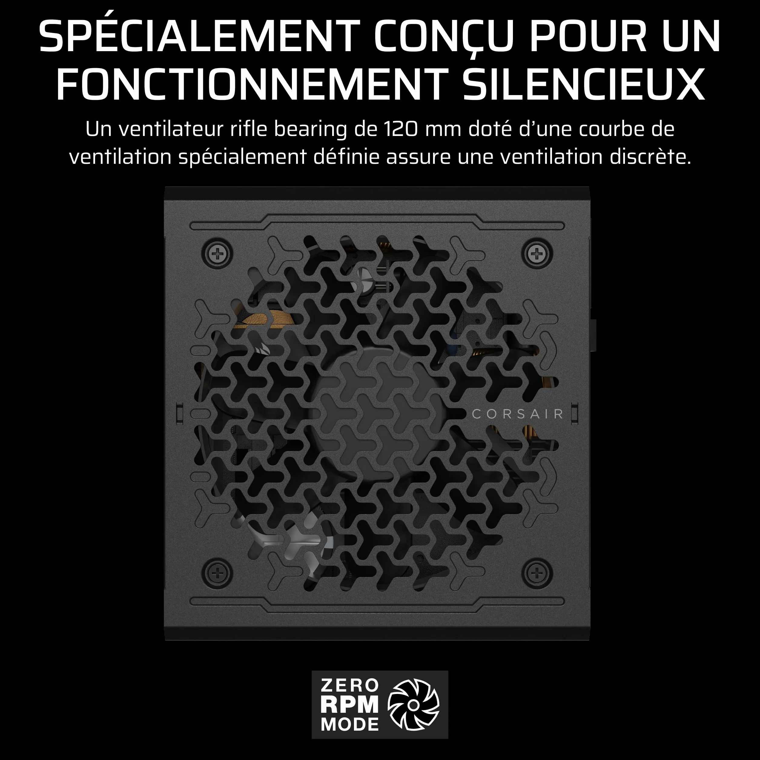 CORSAIR RM850e (2025) Alimentation ATX Modulaire Silencieuse Noir 850W Cybenetics Gold
