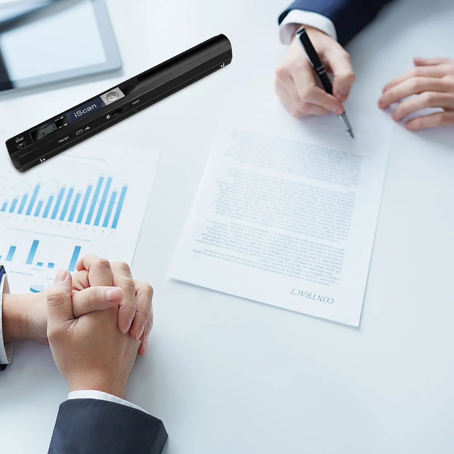 Scanner de Documents Portable USB 900DPI A4 Couleur Numérisation avec Carte 16GTF