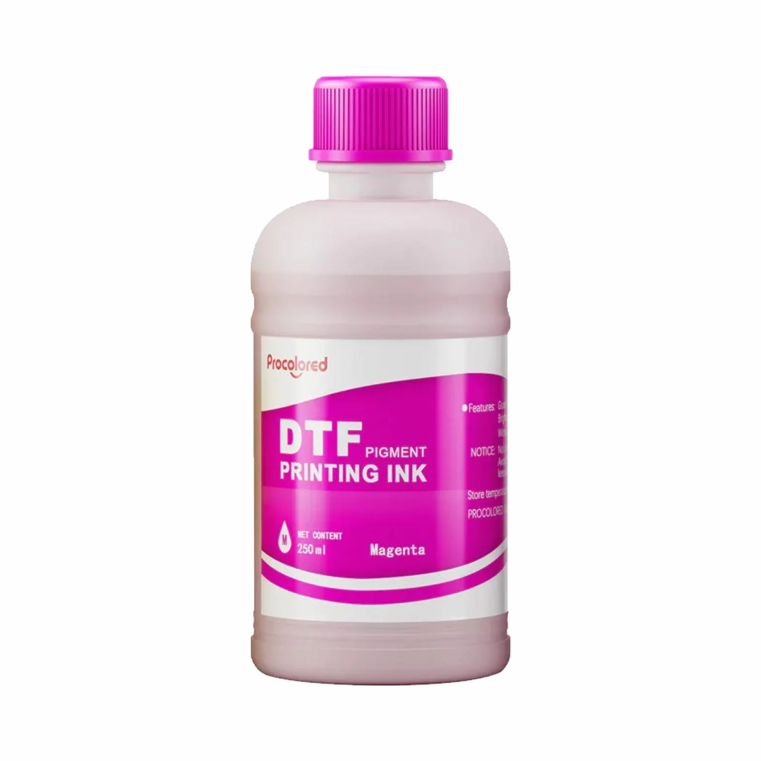 Procolored DTF CMYKW Lot de 5 recharges d'encre pour imprimante DTF 250 m