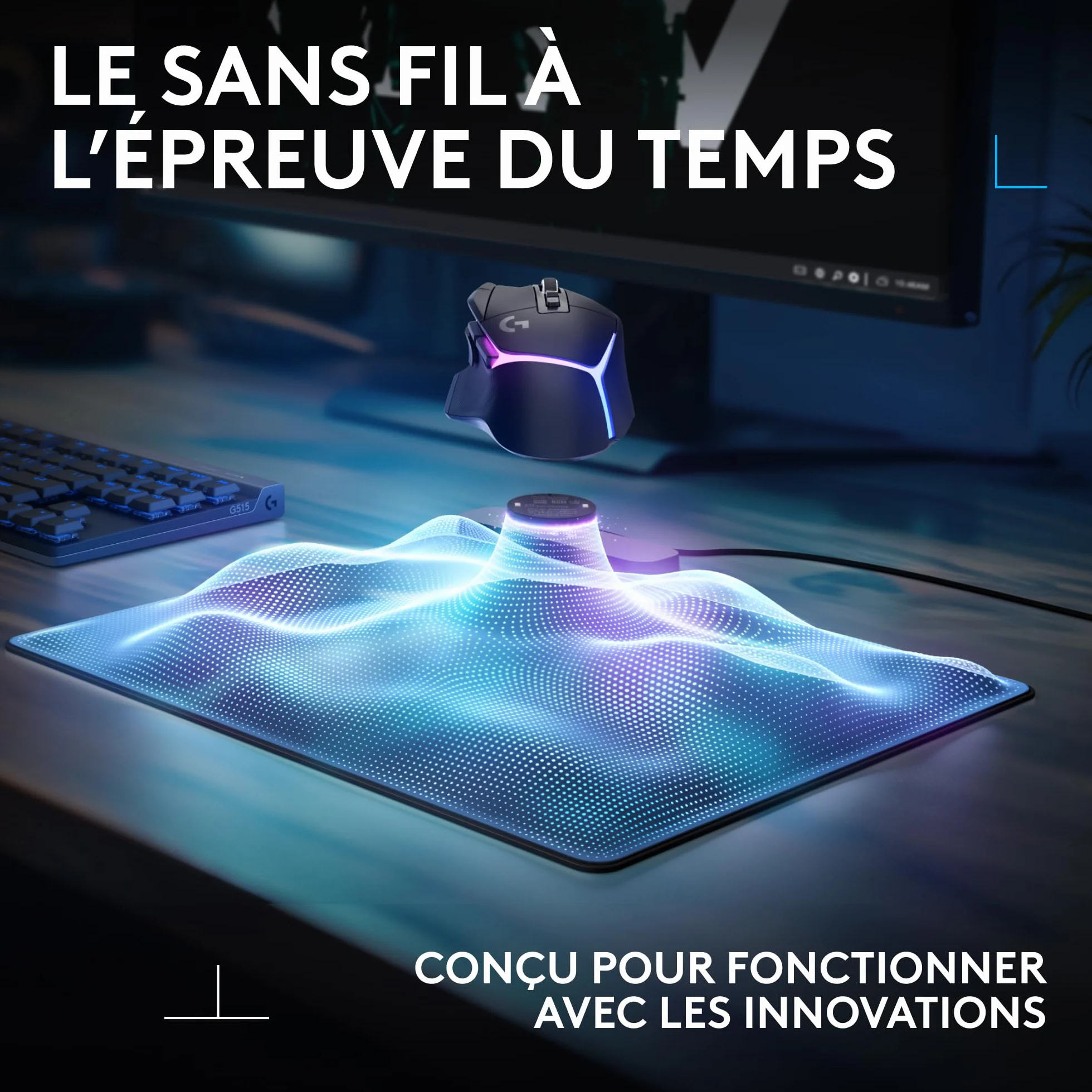 Logitech G POWERPLAY 2, Tapis de Souris de Charge sans Fil pour Souris Gaming, 34,5 x 28,4 cm, Noir