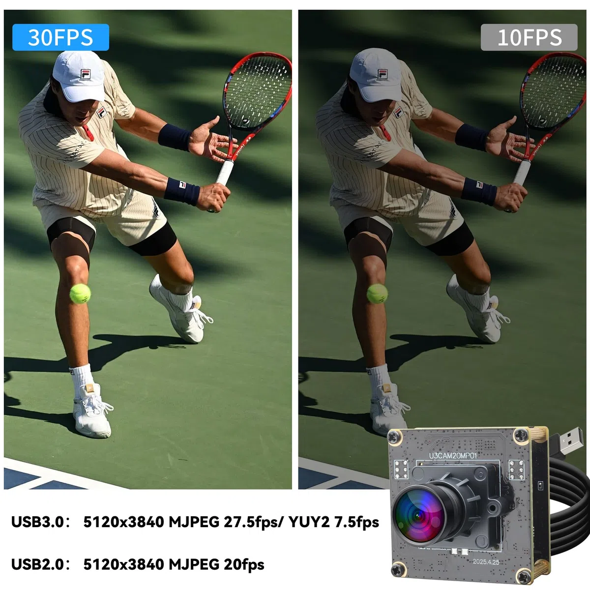 ELP 20MP USB-Kamera 4K 30fps USB 3.0 Typ-C Webcam 3840P Weitwinkelobjektiv für Windows Linux PC