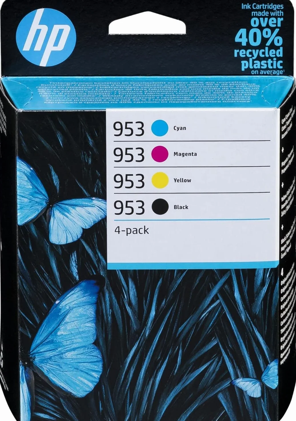 HP 953 6ZC69AE Pack de 4 cartouches d'encre originales pour OfficeJet Pro 8200 8700 7700