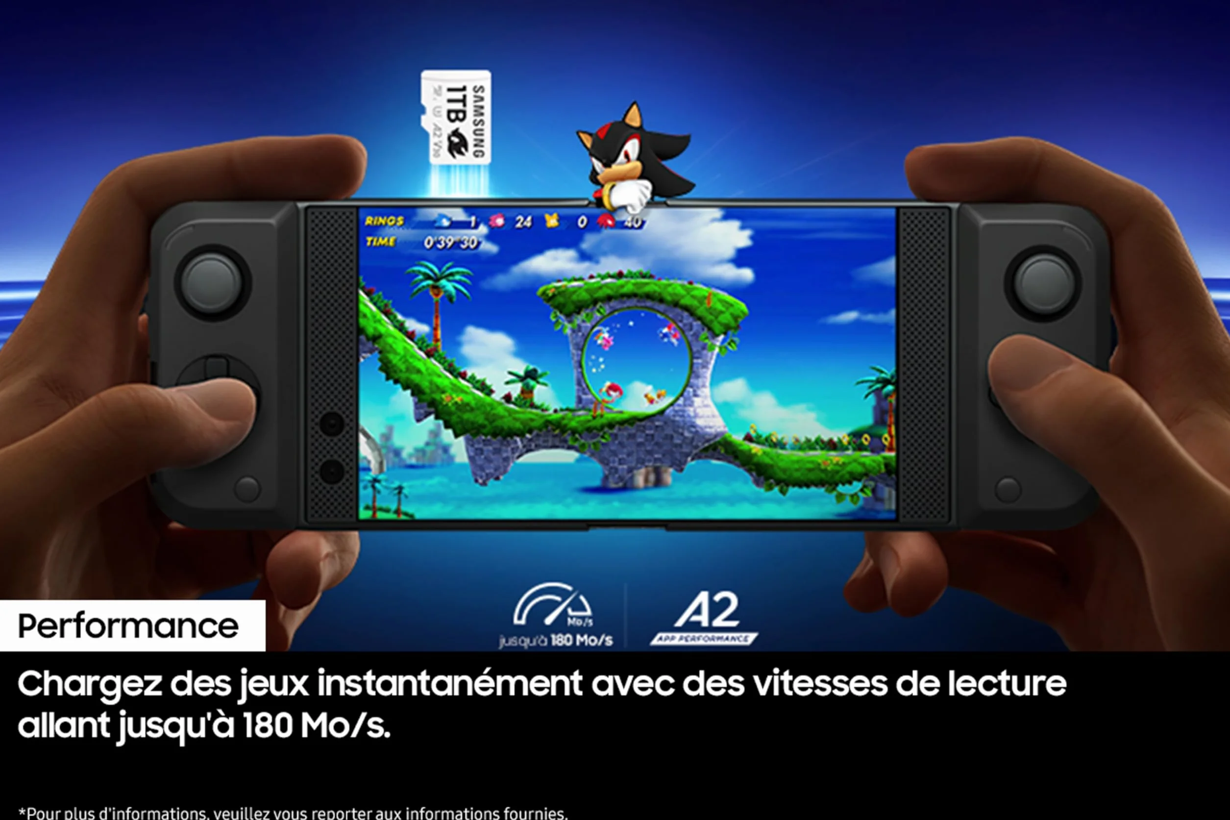 Samsung Carte mémoire microSDXC Sonic Pro Plus 128 Go UHS-I 180 Mo/s avec Adaptateur SD