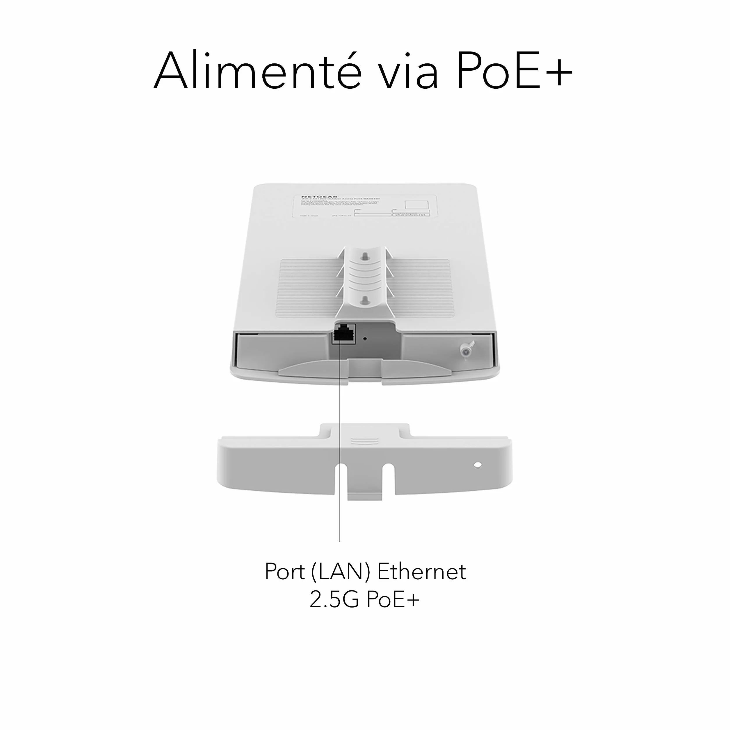 NETGEAR WAX610Y Point d'accès WiFi 6 Bi-Band AX1800 Extérieur, IP55, Ethernet 2.5G, PoE+