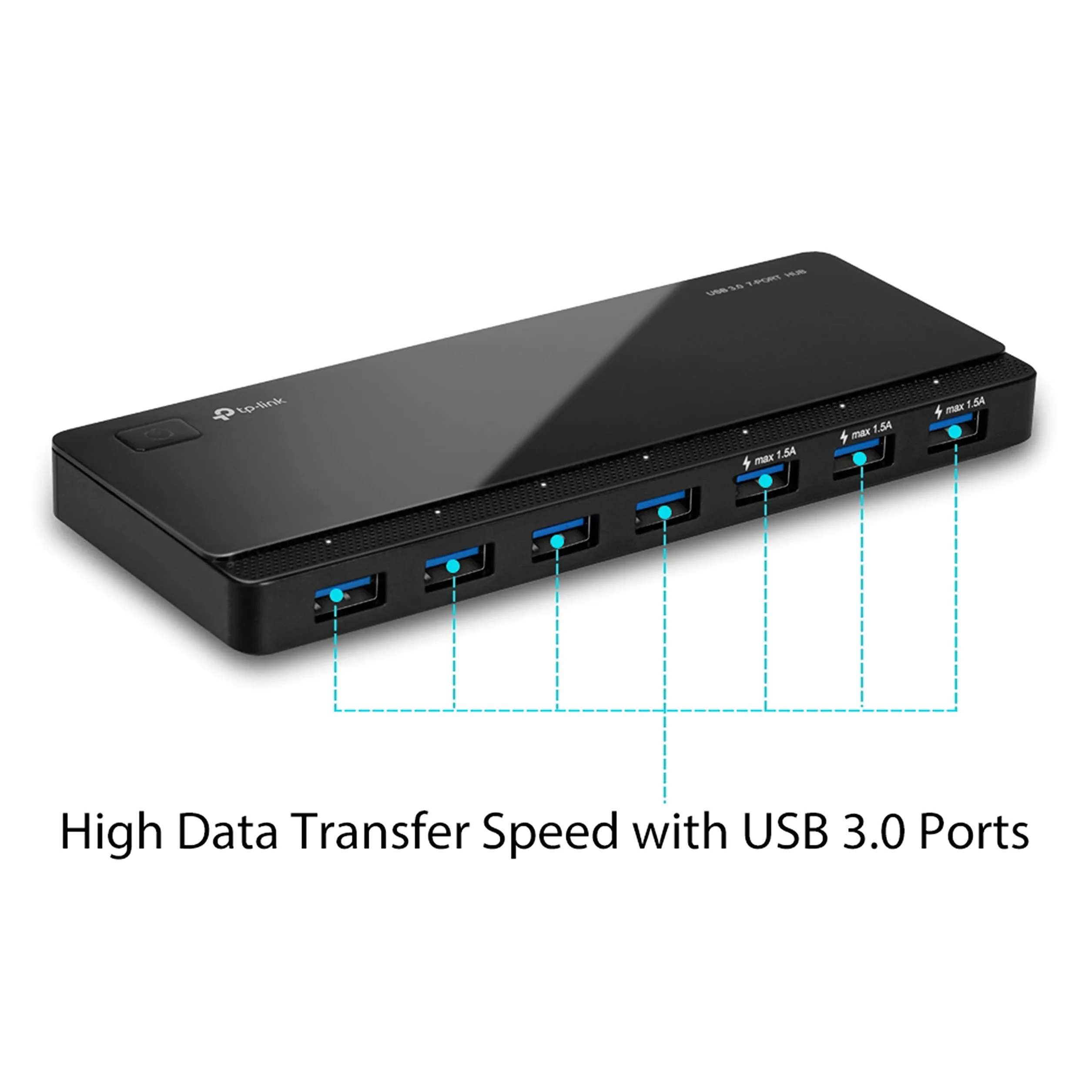 TP-Link UH700 Hub USB 3.0 7 Ports Multiprise USB Sortie 5V/1.5A Indicateur LED Switch USB
