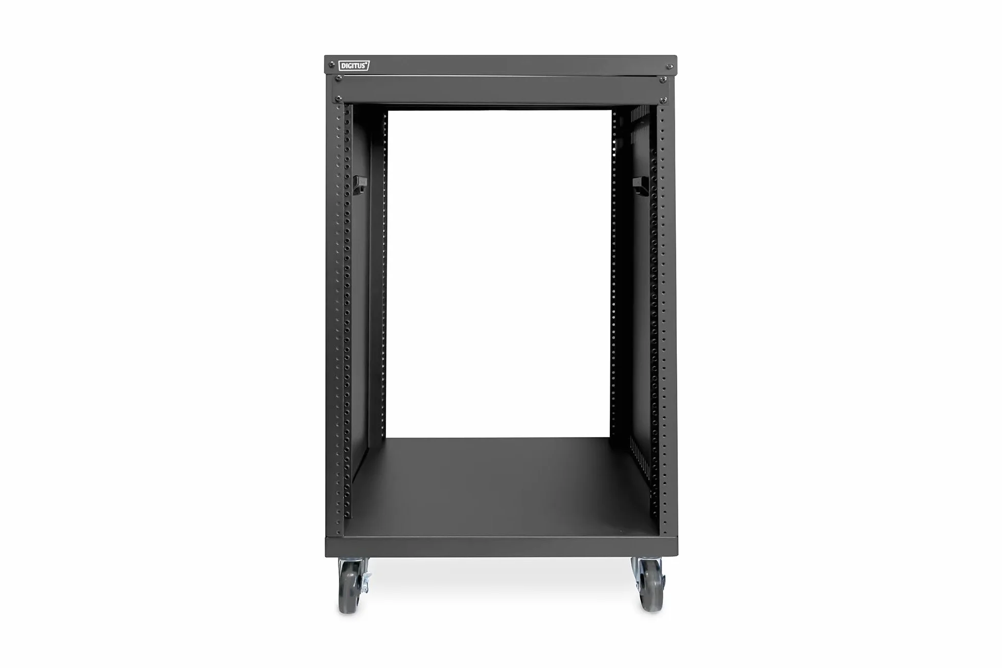 DIGITUS DN-48001 Rack Audio 19 Pouces 16U Universel Charge maximale 136 kg avec roulettes Noir
