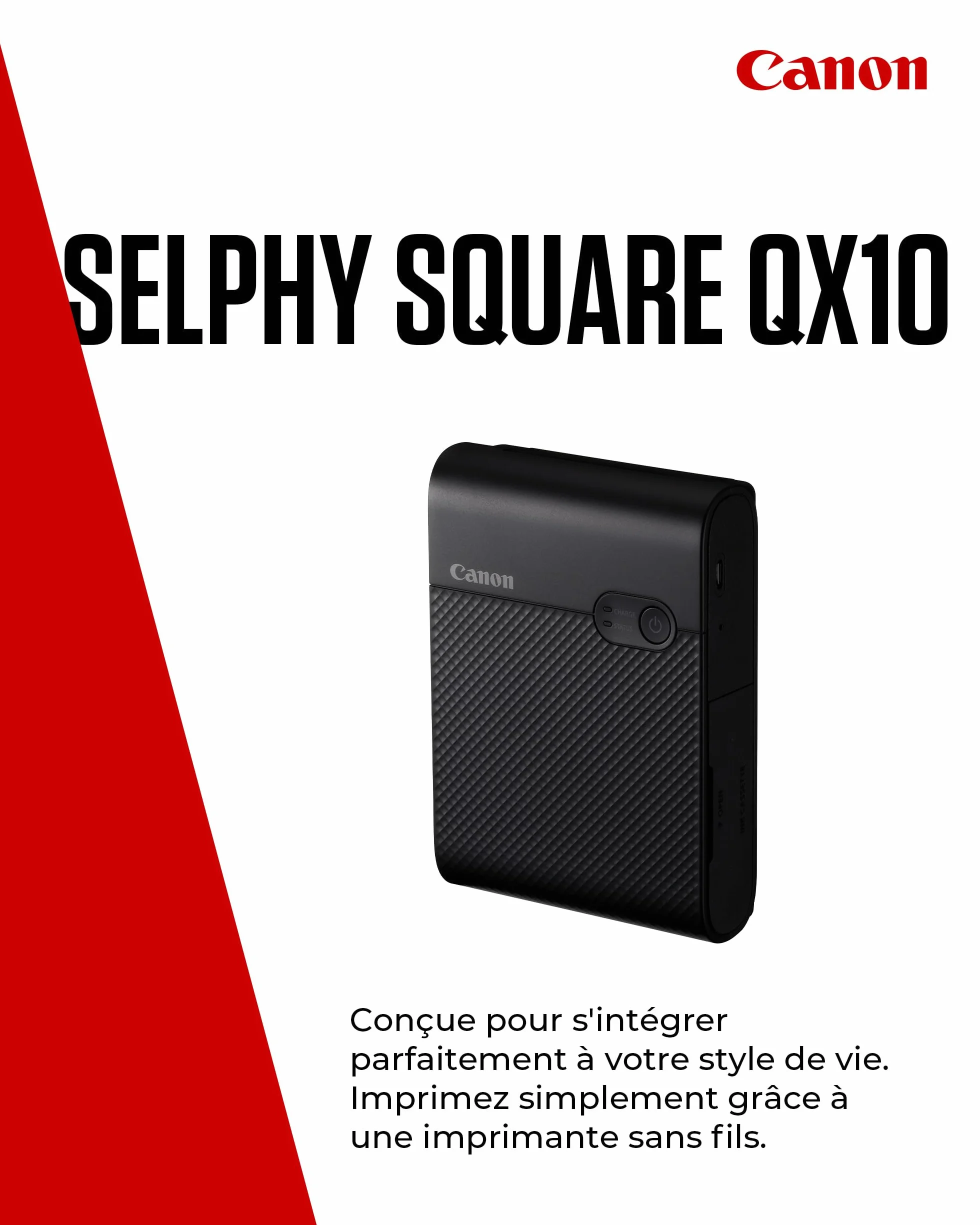 Canon SELPHY Square QX10 Imprimante Photo Portable Noir
