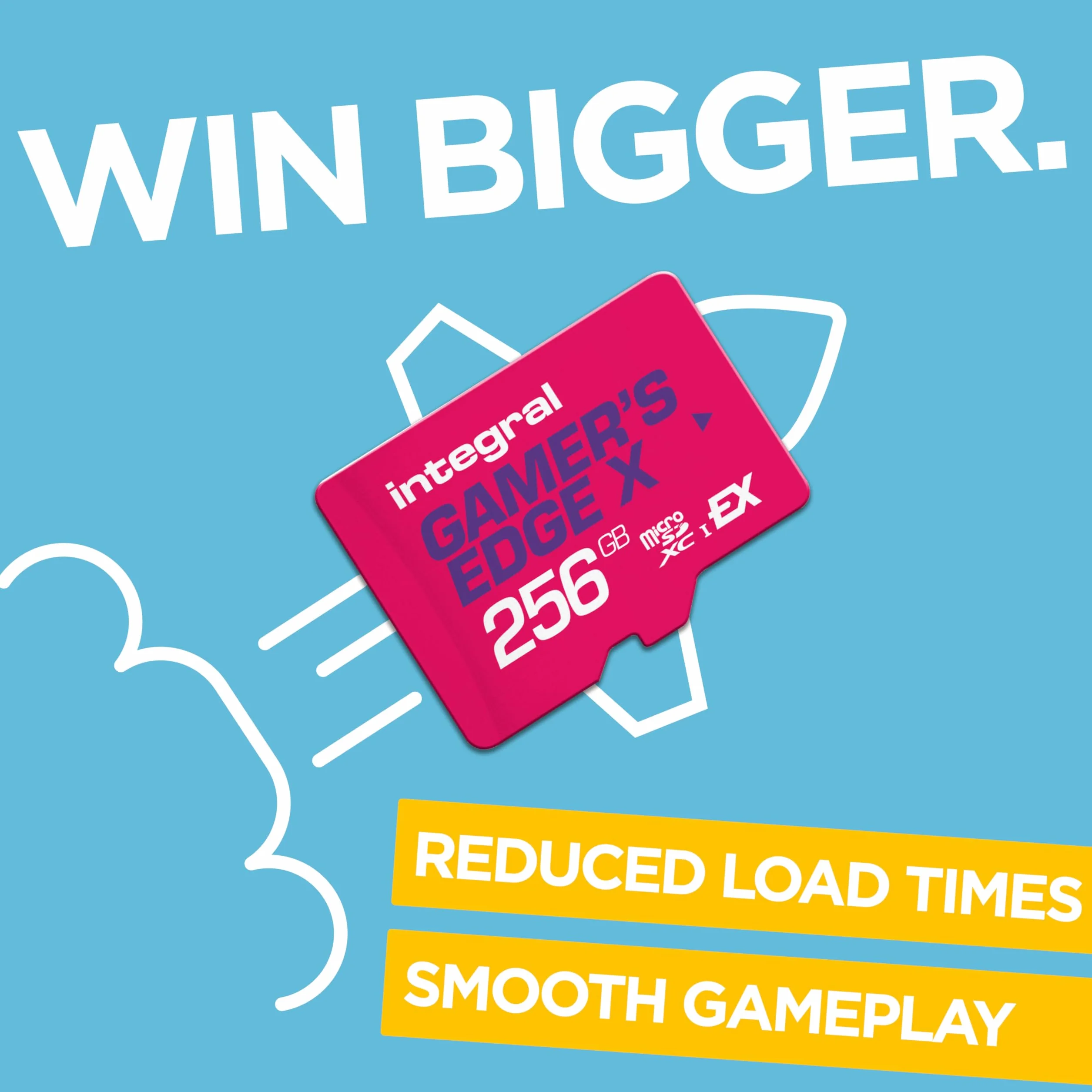 Carte microSD Express Gamer's Edge X 256 Go pour Switch 2, 890 Mo/s Lecture, 750 Mo/s écriture, NVMe, 4K, A1