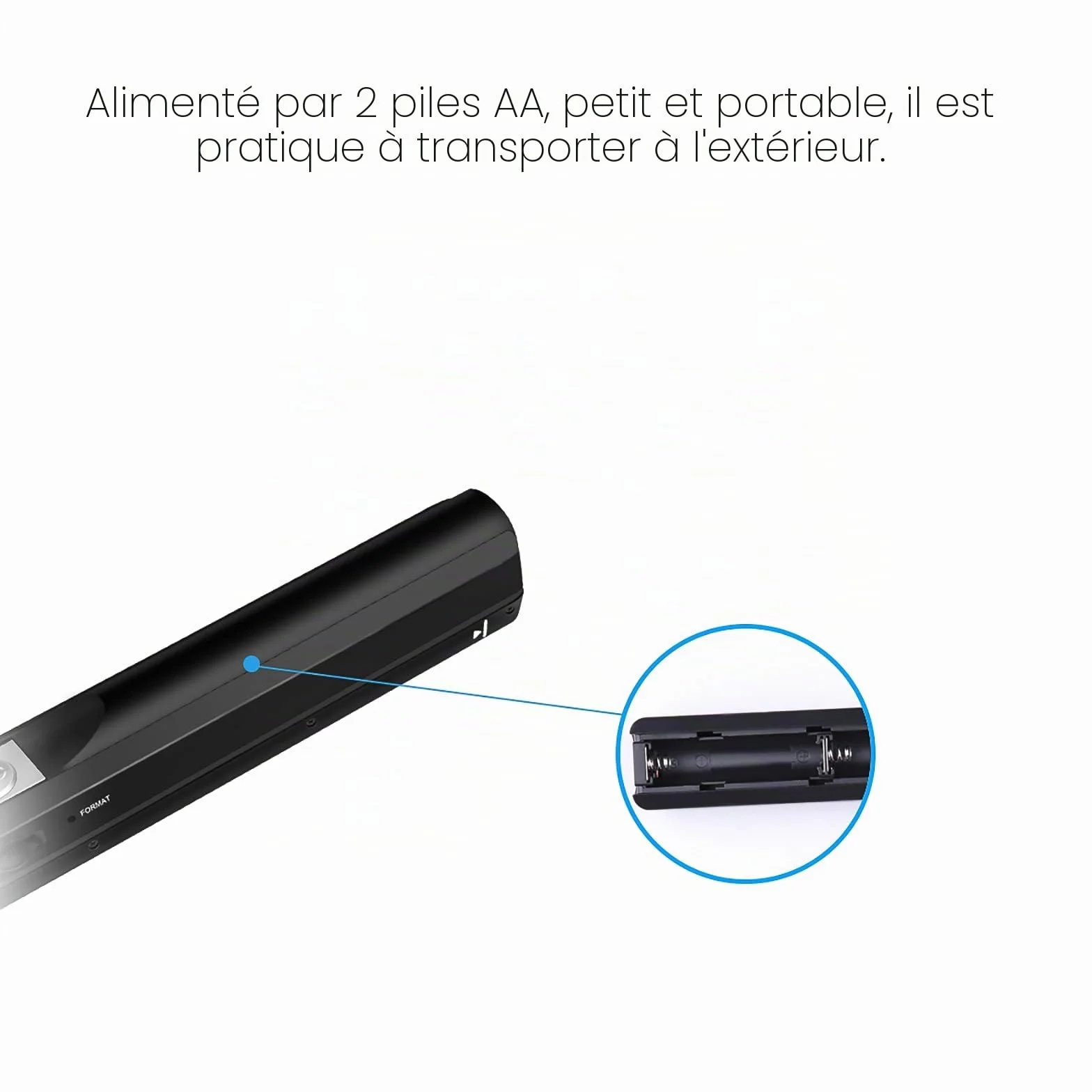 Scanner de Documents Portable USB 900DPI A4 Couleur Numérisation avec Carte 16GTF