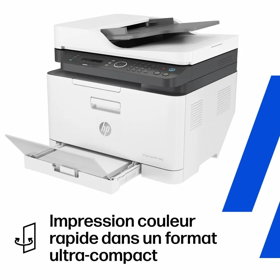 HP Color Laser MFP 179fnw Imprimante multifonction couleur A4 Wi-Fi Ethernet USB 2.0 18 ppm noir et blanc 4 ppm couleur blanche