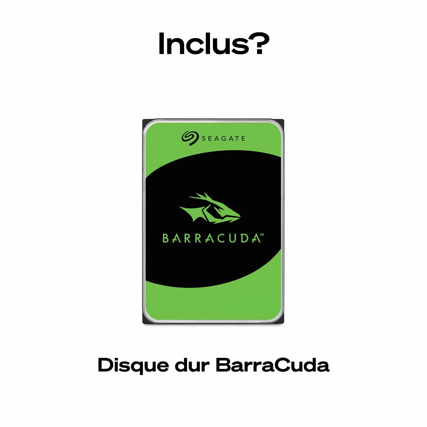 Seagate BarraCuda 8To Disque dur interne HDD 3.5 pouces SATA 6 Goit/s 5400 tr/min 256 Mo cache ST8000DMZ04