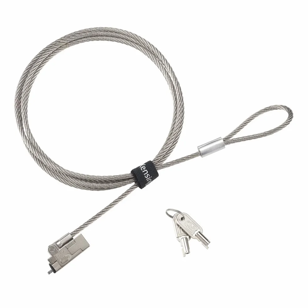 KENSINGTON Slim NanoSaver 2.0 EQ Câble de Sécurité à Clé Antivol pour Ordinateurs Portables Ultrafins avec Encoche Nano, Câble 1,80m Acier au Carbone