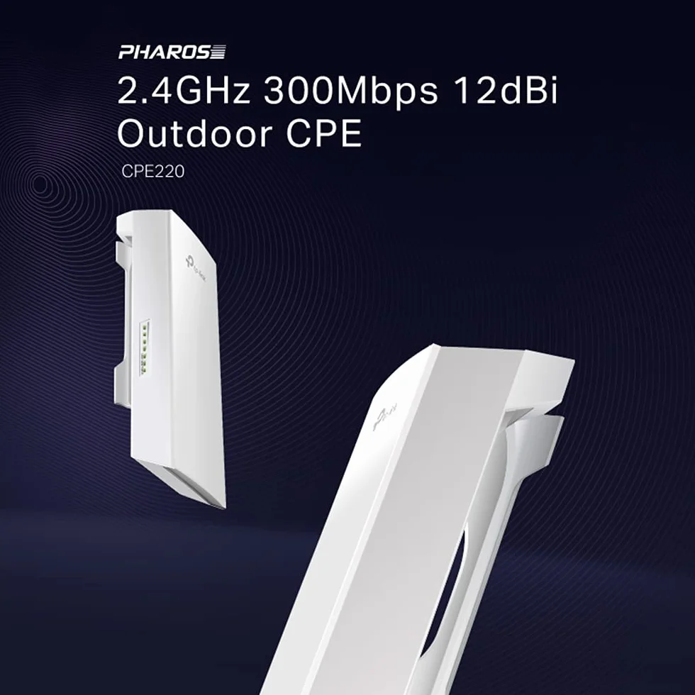 TP Link CPE220 2,4 GHz 300 Mbps CPE extérieur longue portée PtP PtMP pont sans fil 12 dBi 13 km PoE