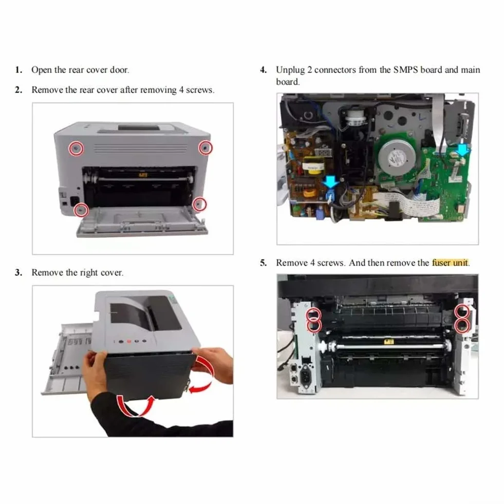 Kit de fusion JC91-01079A JC91-01080A pour imprimantes Samsung CLP-365 CLP-360 366 CLX-3305 3306 C480 C460 C410 220 V