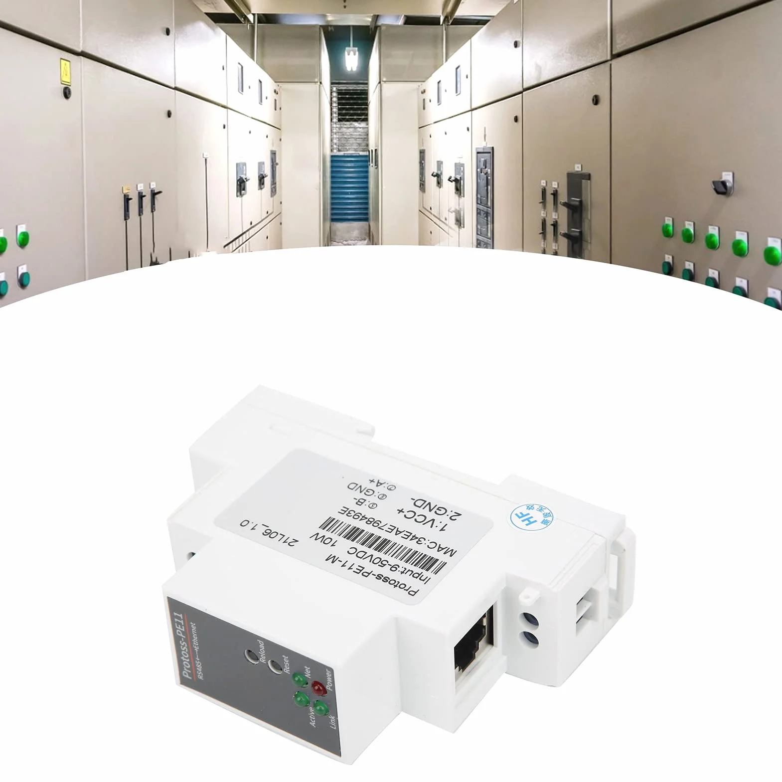 RS485 à WIFI serveur série montage sur Rail Ethernet Module réseau 9-50VDC 10W PE11-M Convertisseur