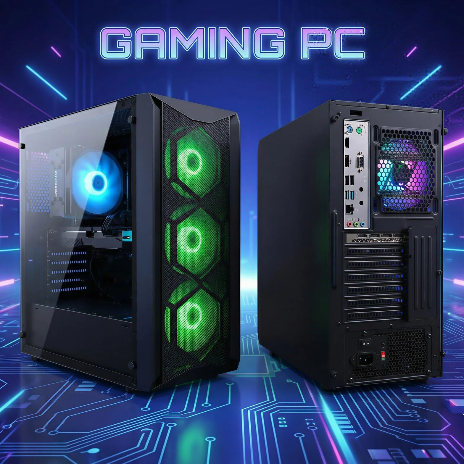 PC Gamer Fixe GeForce RTX 3050 6Go GDDR6 Core i7 3.9GHz 16Go RAM 512Go SSD WiFi 6 Windows 11 Pro