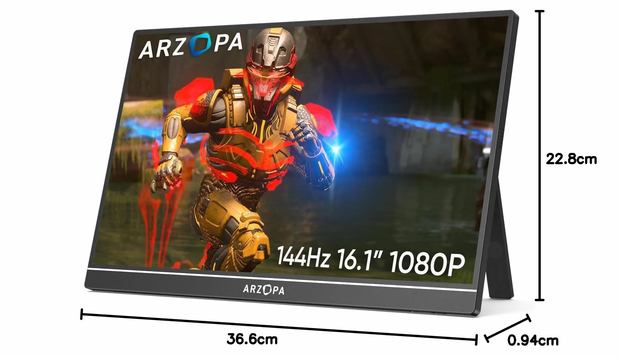 ARZOPA Écran Portable 16,1" 144 Hz 106% sRGB 1920×1080P FHD HDR Ultra Fin
