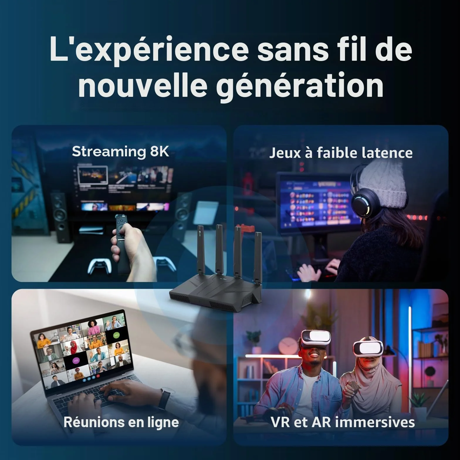 GL.iNet GL-BE6500 Flint 3e Routeur Wi-Fi 7 Double Bande Haut débit VPN 2,5 GHz