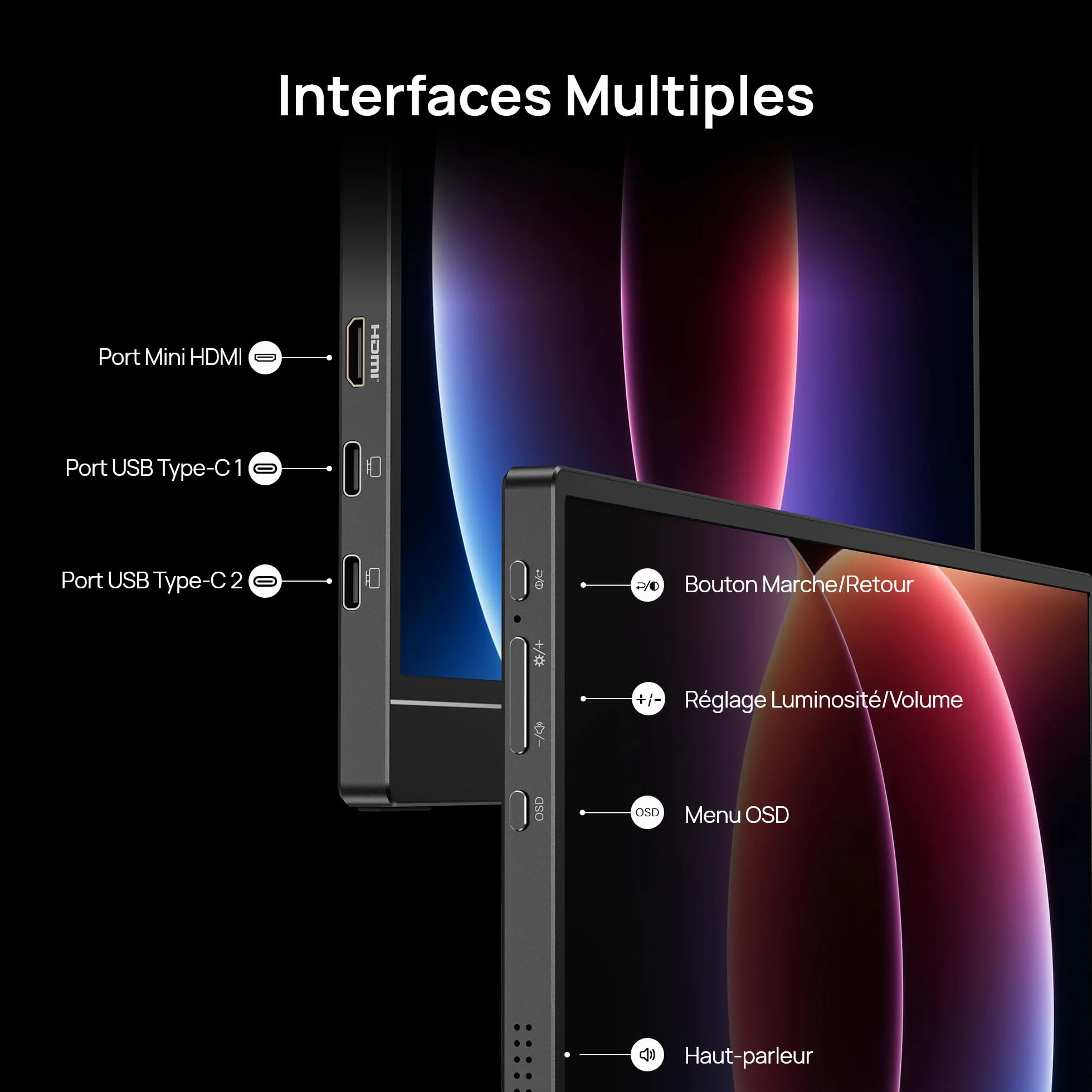ARZOPA Écran Portable 16,1" 144 Hz 106% sRGB 1920×1080P FHD HDR Ultra Fin