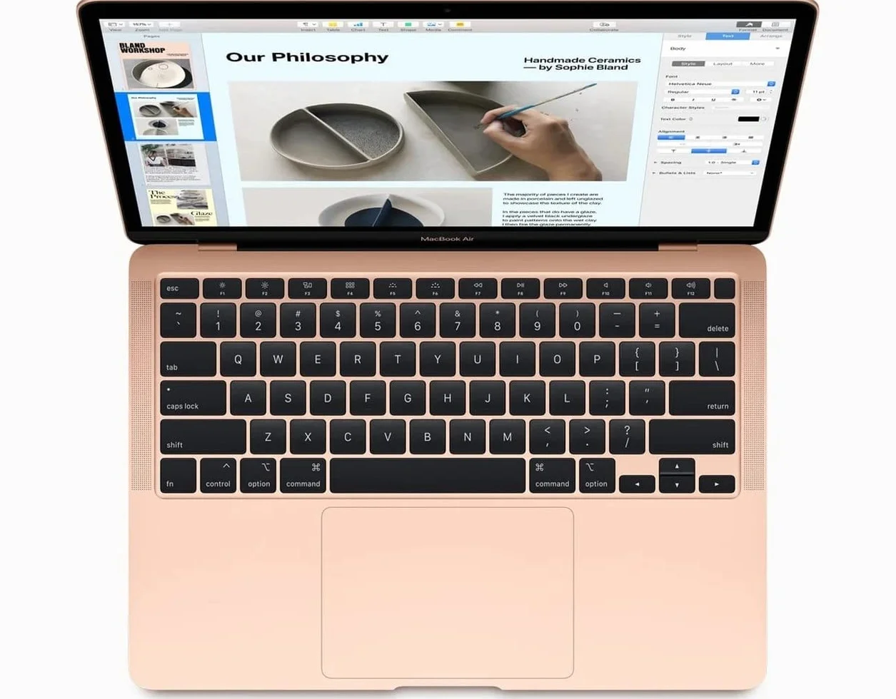 Apple MacBook Air 13-inch Retina 2020 Intel Core i3 1.1 GHz 8GB RAM 256GB SSD Azerty France/Belgium Gold Reconditionné