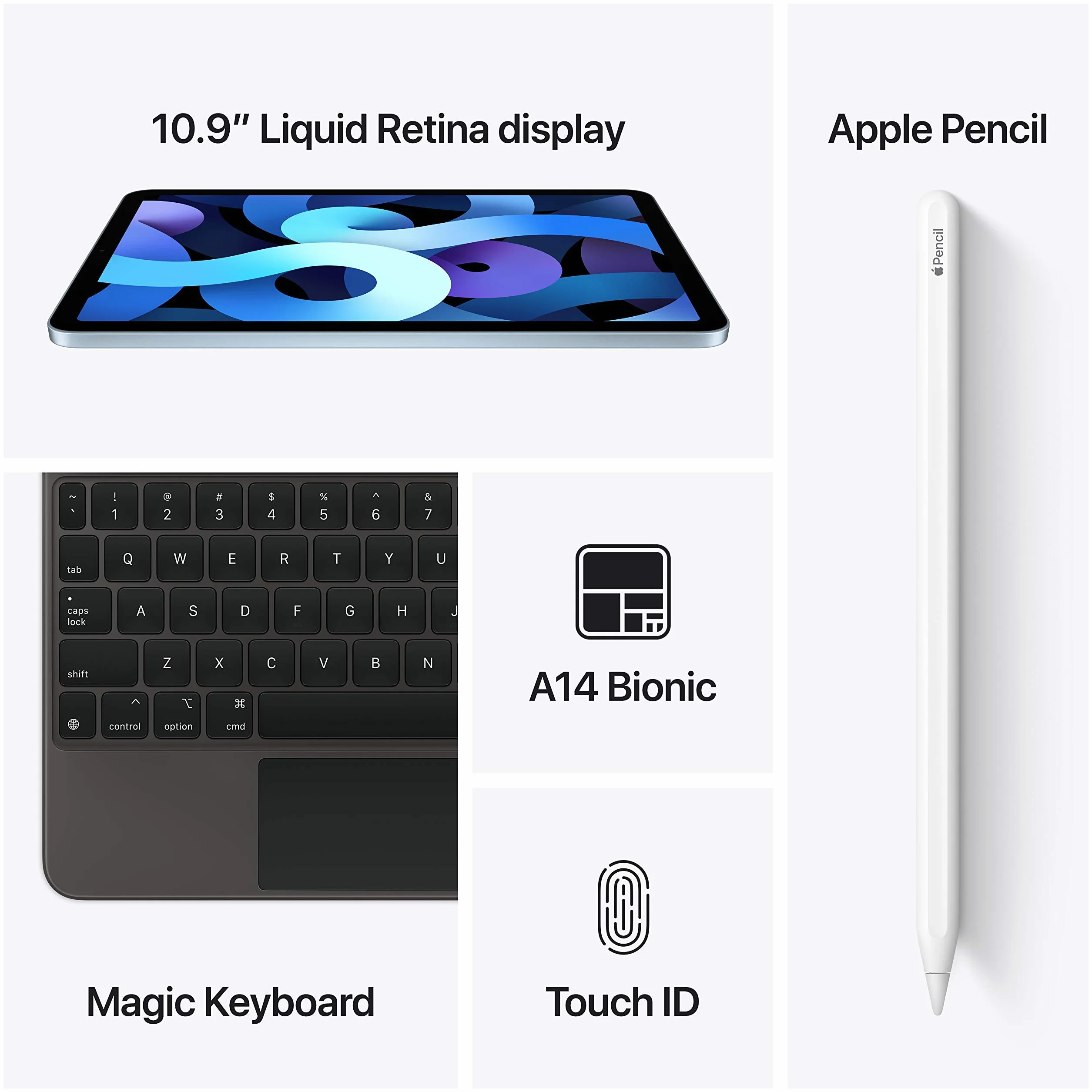 Apple iPad Air 10,9 pouces Wi-Fi 64 Go Gris Sidéral Reconditionné
