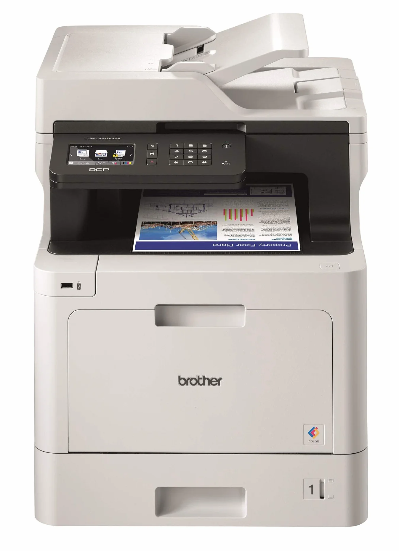 Brother DCP-L8410CDW Imprimante Multifonction 3 en 1 Laser WiFi Couleur A4 Recto Verso 31 ppm