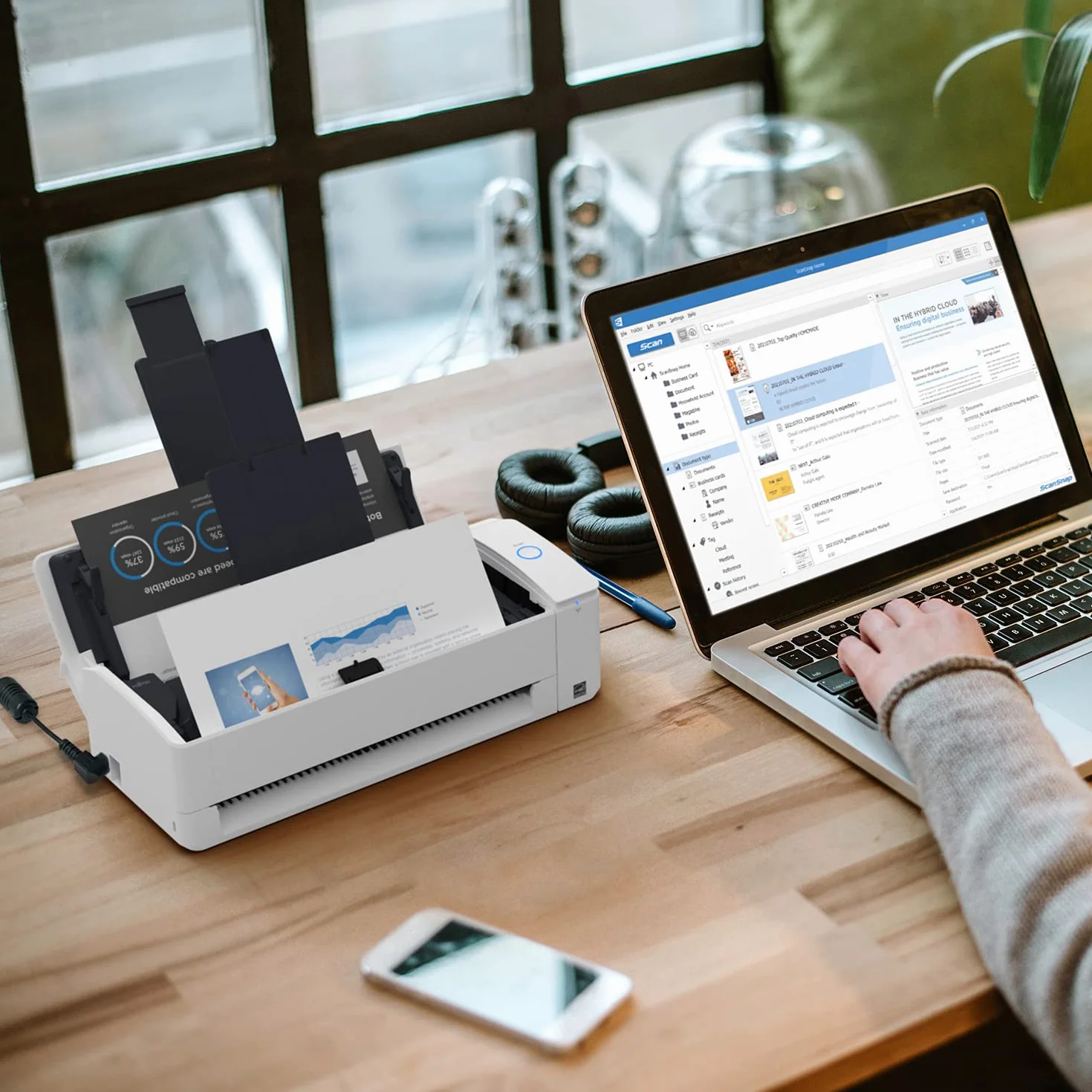 ScanSnap iX1300 Scanner Document Automatique Blanc A4 Recto Verso USB 3.2 WiFi