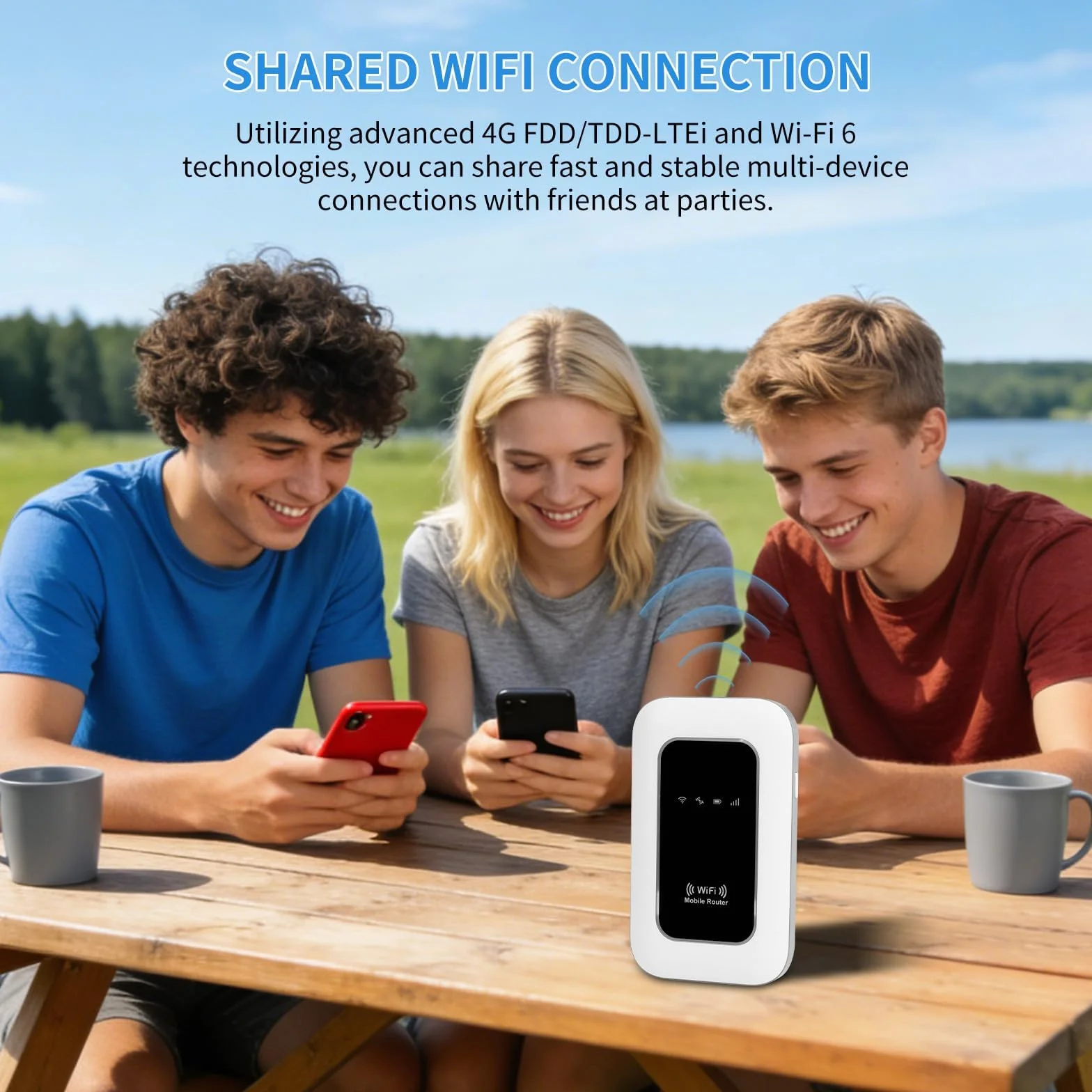 Routeur 5G Portable WiFi 6 avec Slot SIM Déverrouillé Modem 5G Carte SIM Internet Mobile Haut Débit 5G/4G+ Jusqu'à 22 Appareils