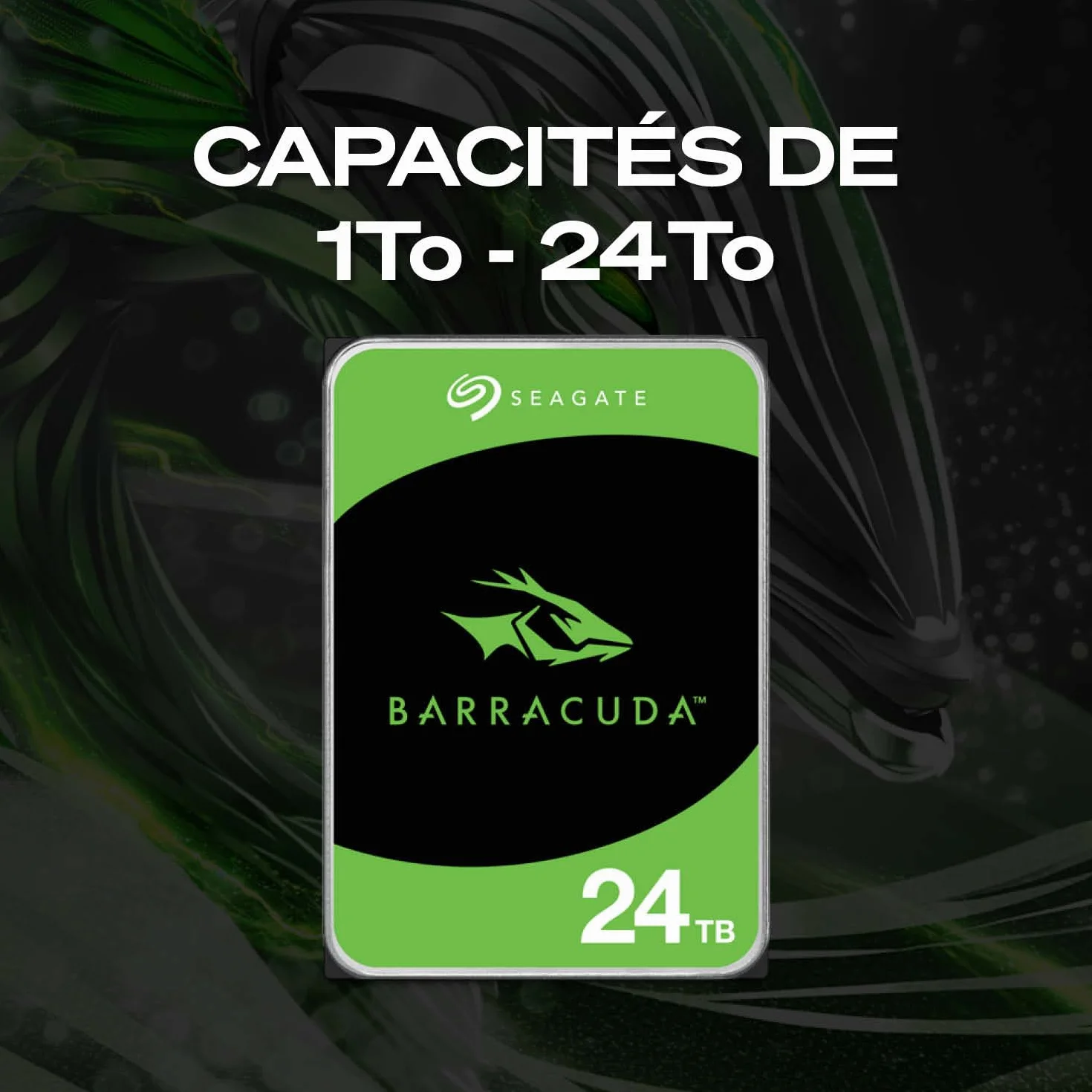 Seagate BarraCuda 8To Disque dur interne HDD 3.5 pouces SATA 6 Goit/s 5400 tr/min 256 Mo cache ST8000DMZ04