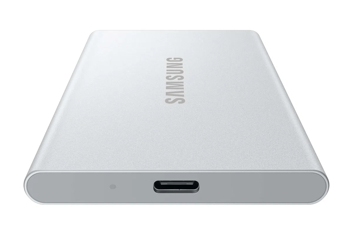 Samsung T7 Resurrected MU-PD1T0G/WW, SSD Externe Portable Gris Clair, 1 to, USB 3.2 Gen.2