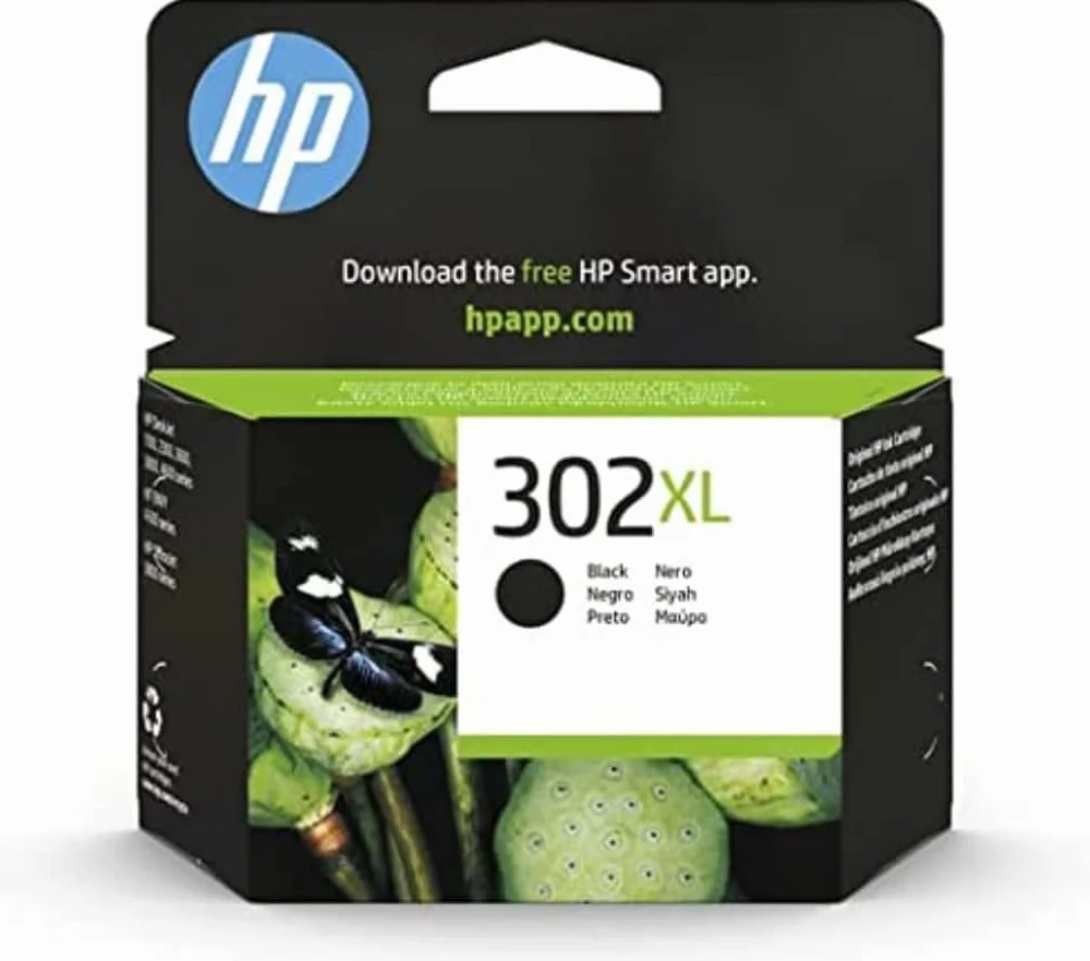 HP 302XL Cartouche d'Encre Noire Grande Capacité F6U68AE Compatible DeskJet 1110/2130/3630 Envy 4520 OfficeJet 3830/4650/5220/5230