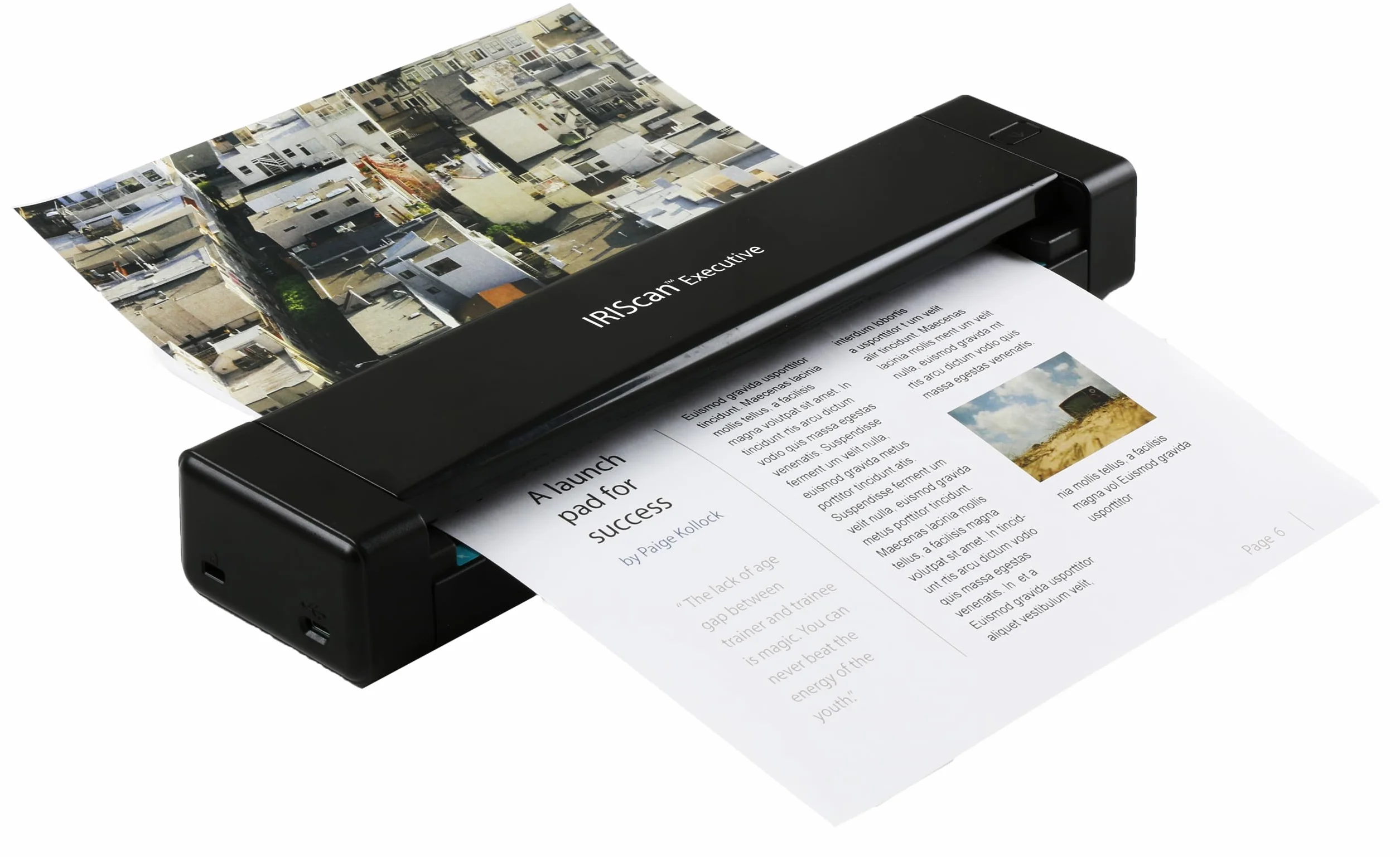 IRIScan Executive 4 Pro Scanner Portable A4 Duplex Noir 8 ppm OCR PDF