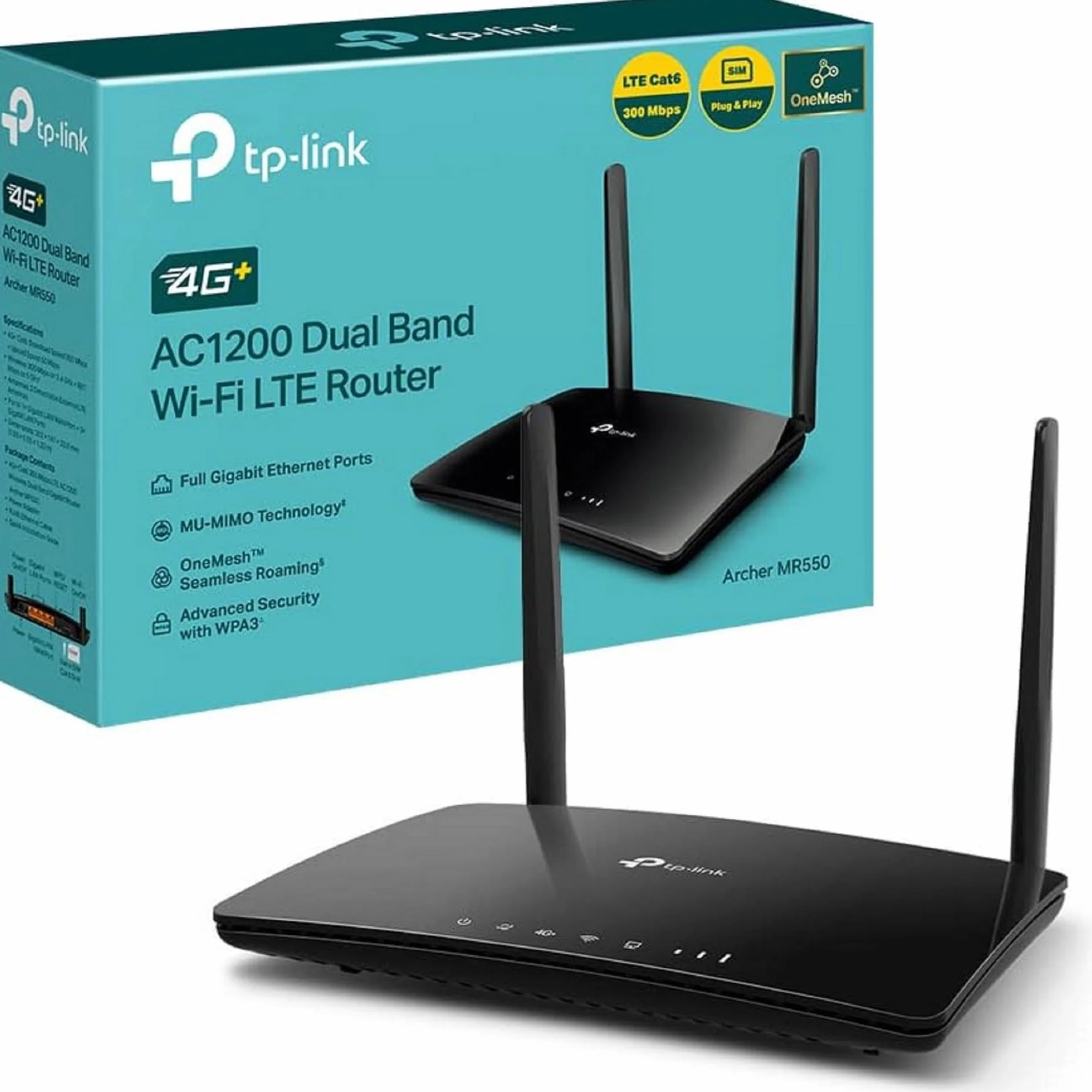 TP-Link Archer MR550 Routeur 4G+ Cat6 AC1200 Bi-Bande Gigabit MU-MIMO OneMesh