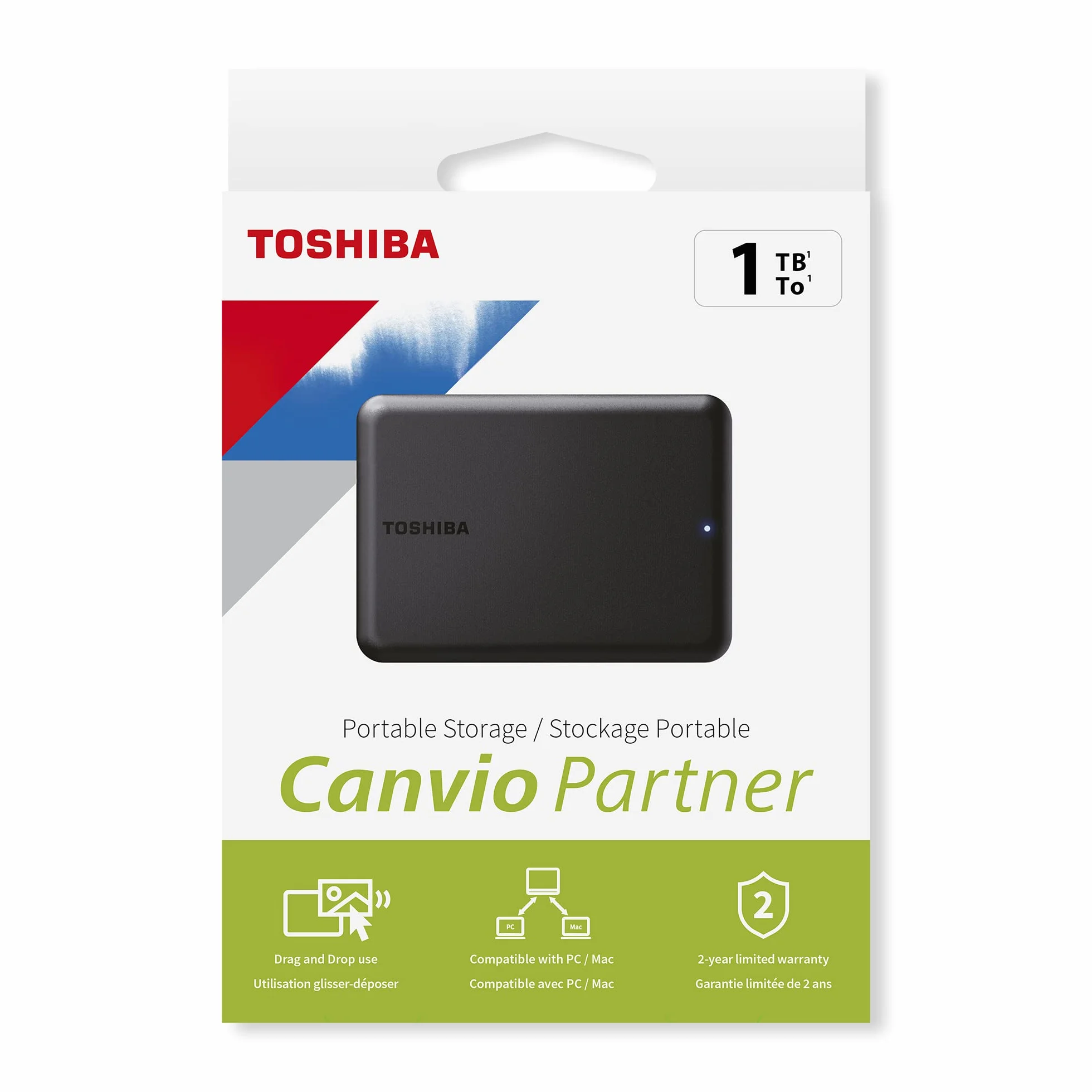 Toshiba Canvio Partner 1TB Disque Dur Externe Portable 2,5'' USB 3.2
