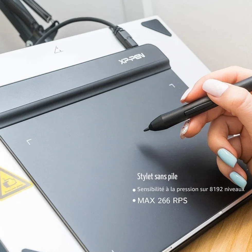 XP-PEN G640 Tablette Graphique 6x4 Pouces 8192 Niveaux Stylet Passif Dessin Numérique OSU