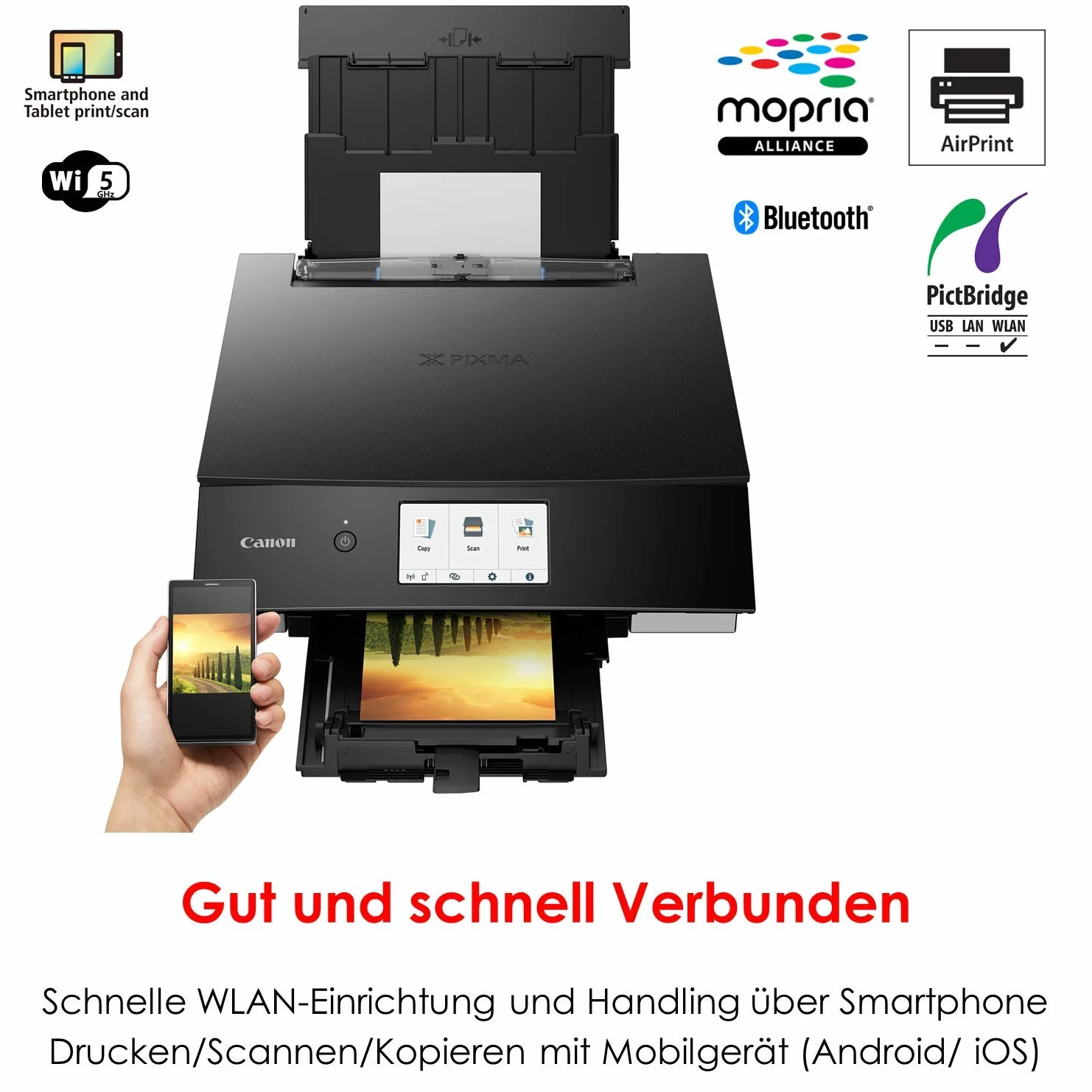 Canon PIXMA TS8350 Noir Imprimante Jet d'Encre