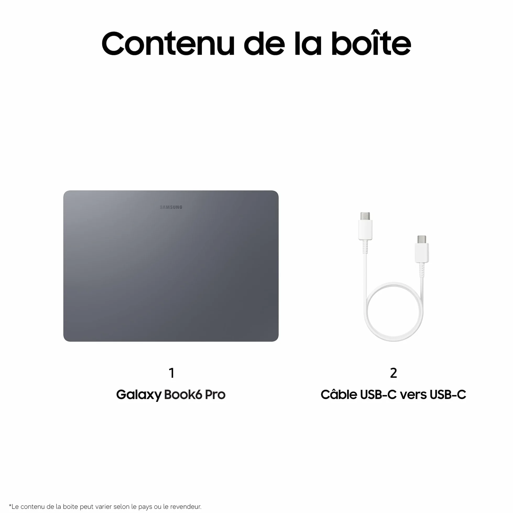 Samsung Galaxy Book6 Pro 14" PC Portable Copilot+ Intel Core Ultra 7 16 Go RAM 512 Go SSD Écran Tactile Dynamic AMOLED 2X Anthracite